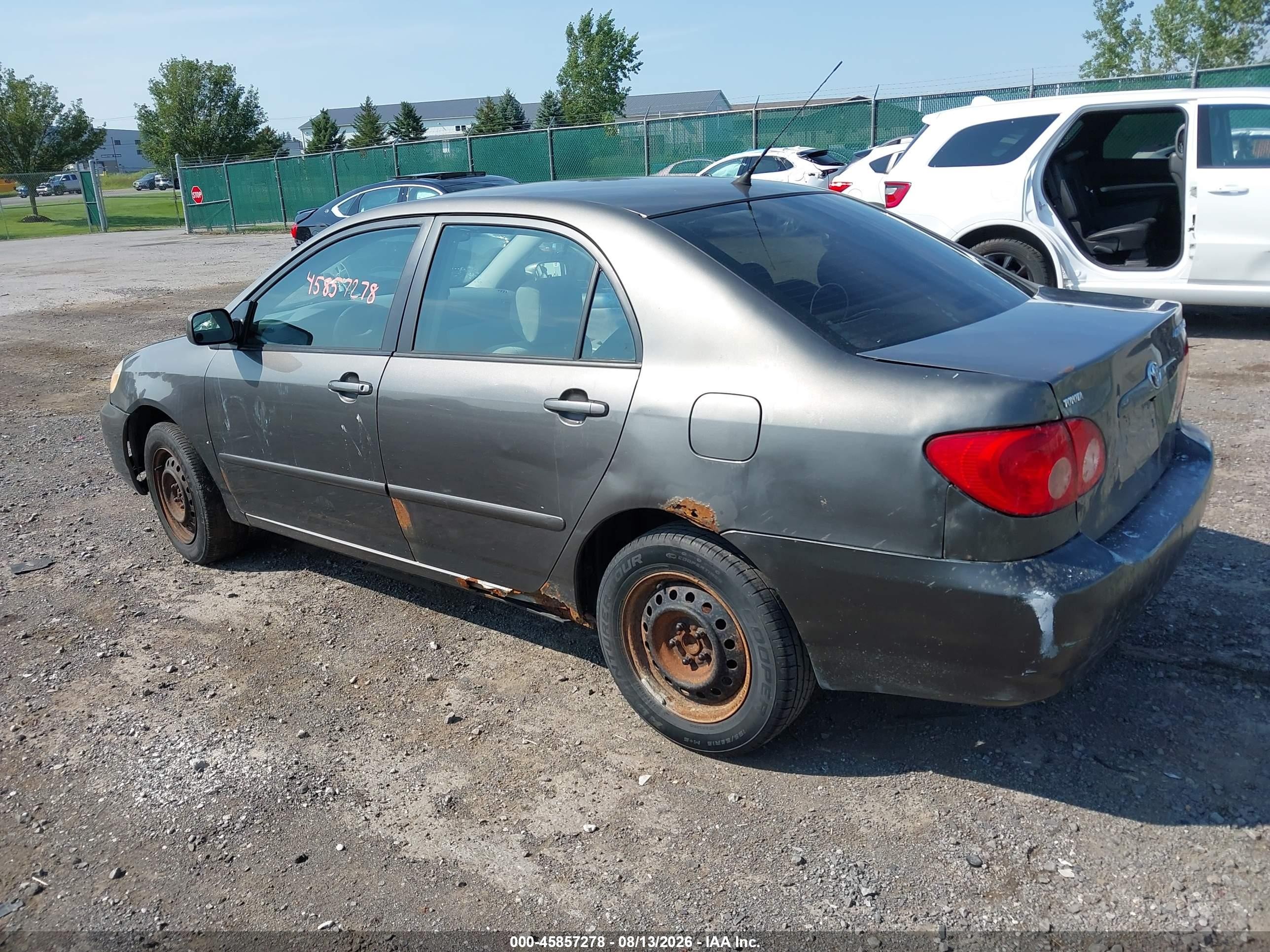 2006 Toyota Corolla Le Gray vin: 2T1BR32E66C692594