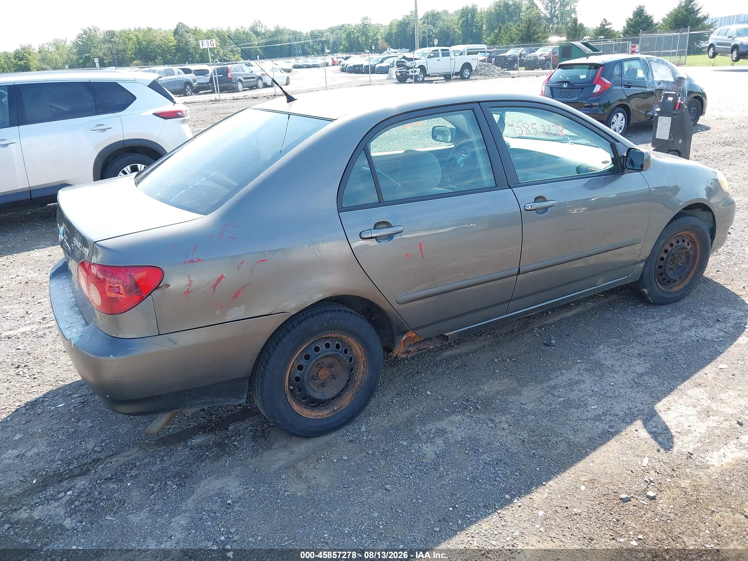 2006 Toyota Corolla Le Gray vin: 2T1BR32E66C692594