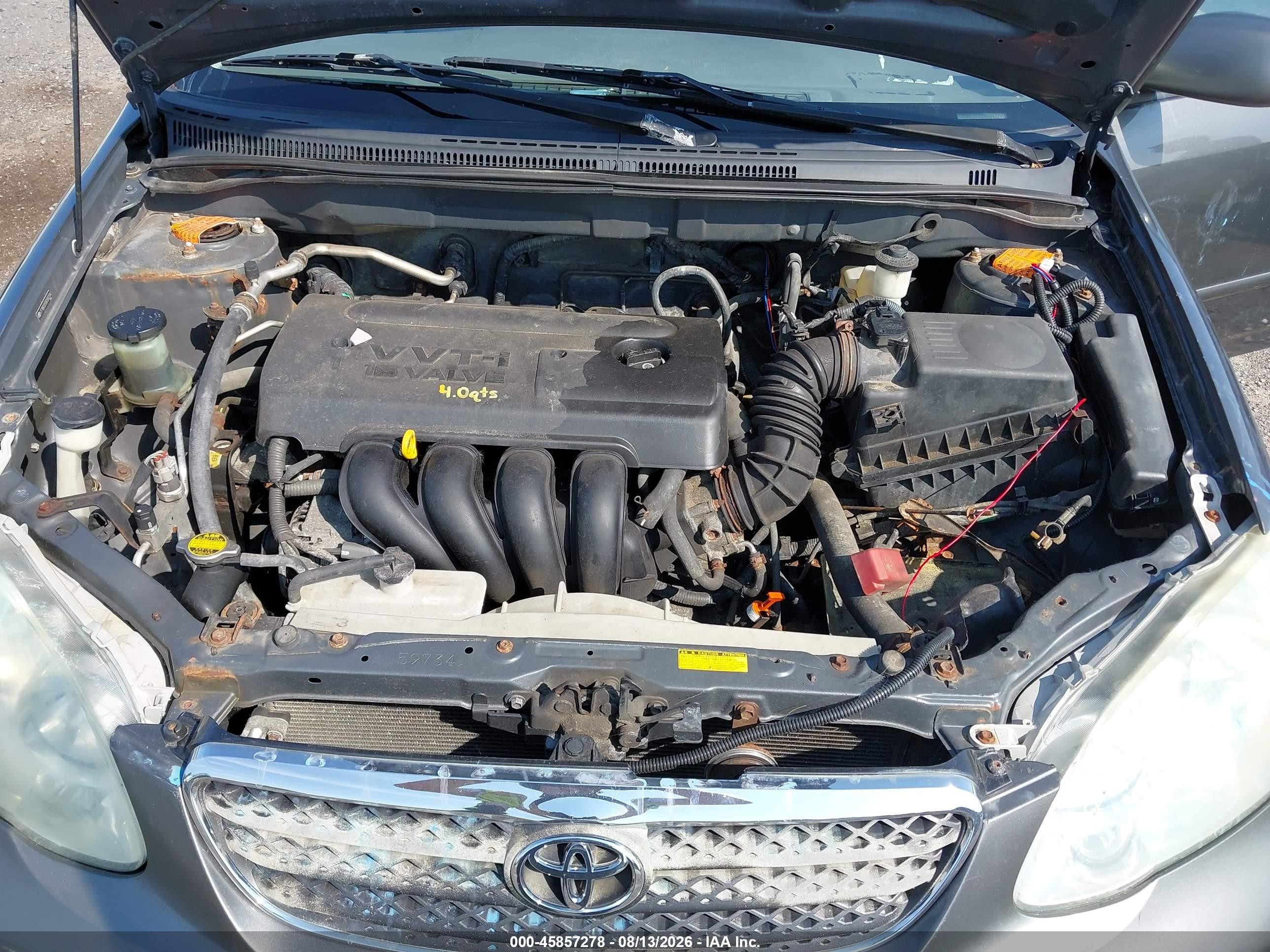 2006 Toyota Corolla Le Gray vin: 2T1BR32E66C692594