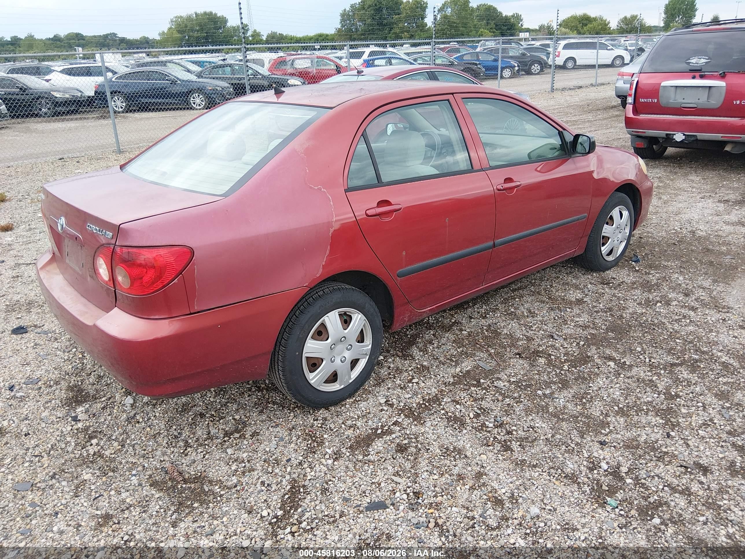 2006 Toyota Corolla Ce Красный vin: 2T1BR32E66C700080
