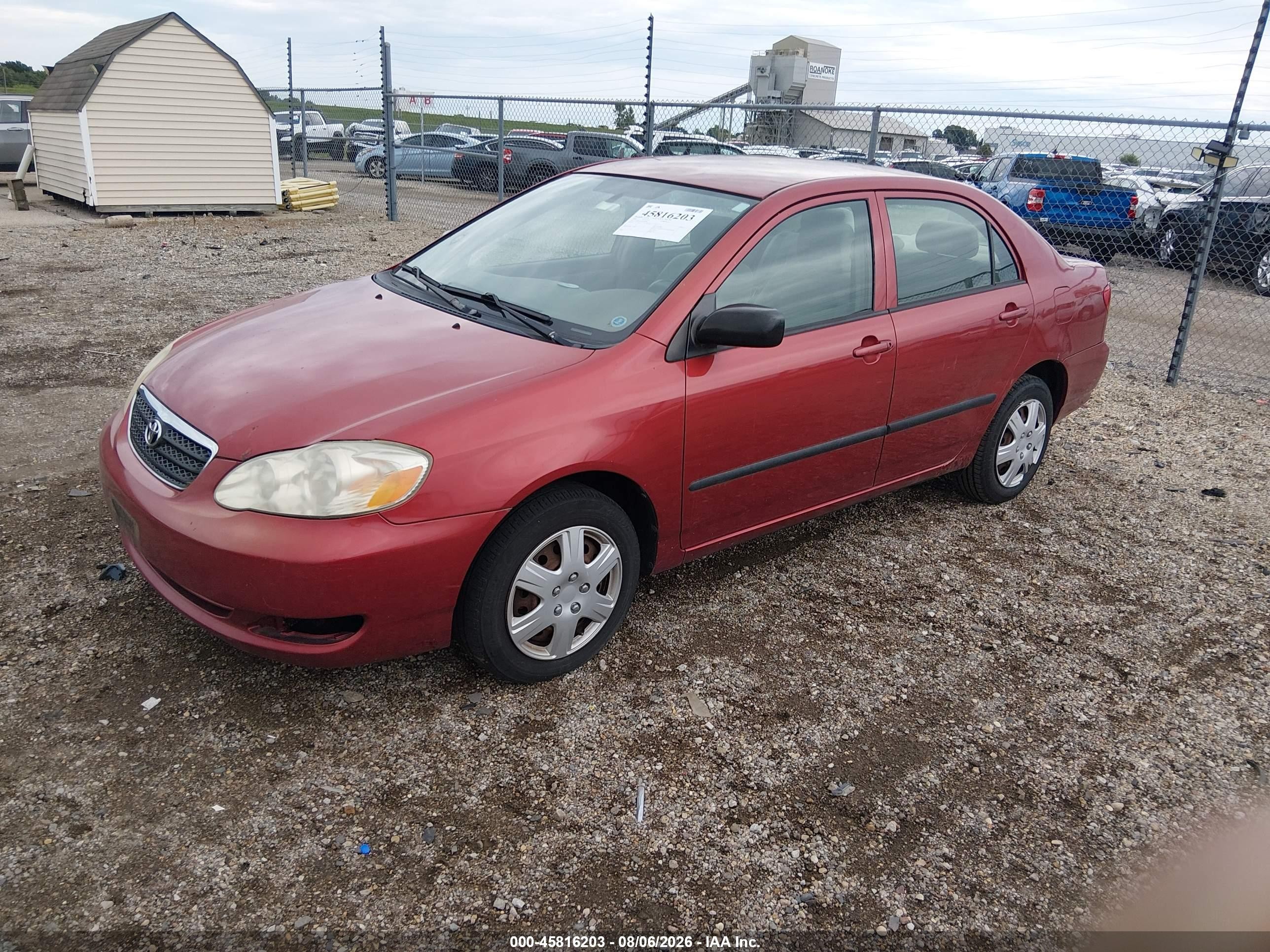 2006 Toyota Corolla Ce Красный vin: 2T1BR32E66C700080