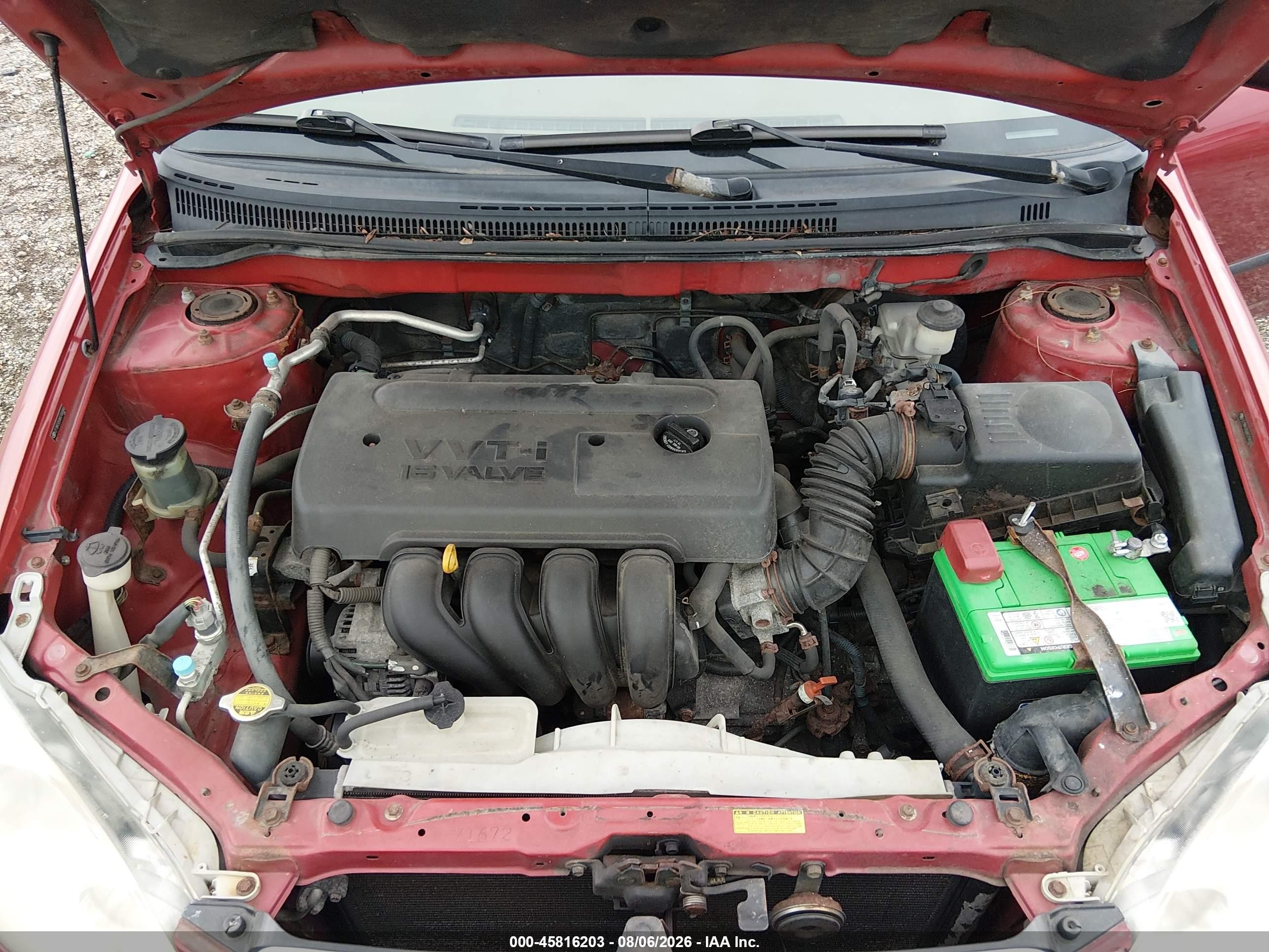 2006 Toyota Corolla Ce Красный vin: 2T1BR32E66C700080