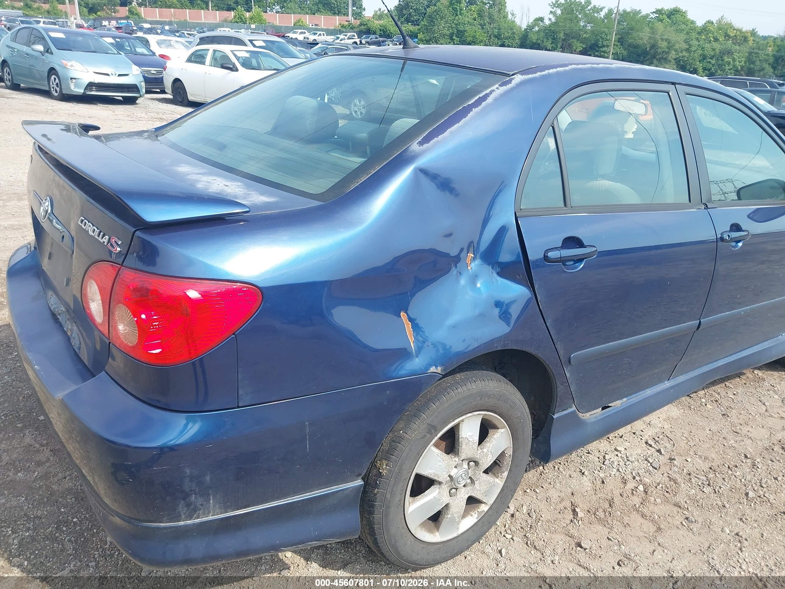 2006 Toyota Corolla S Синий vin: 2T1BR32E66C702802