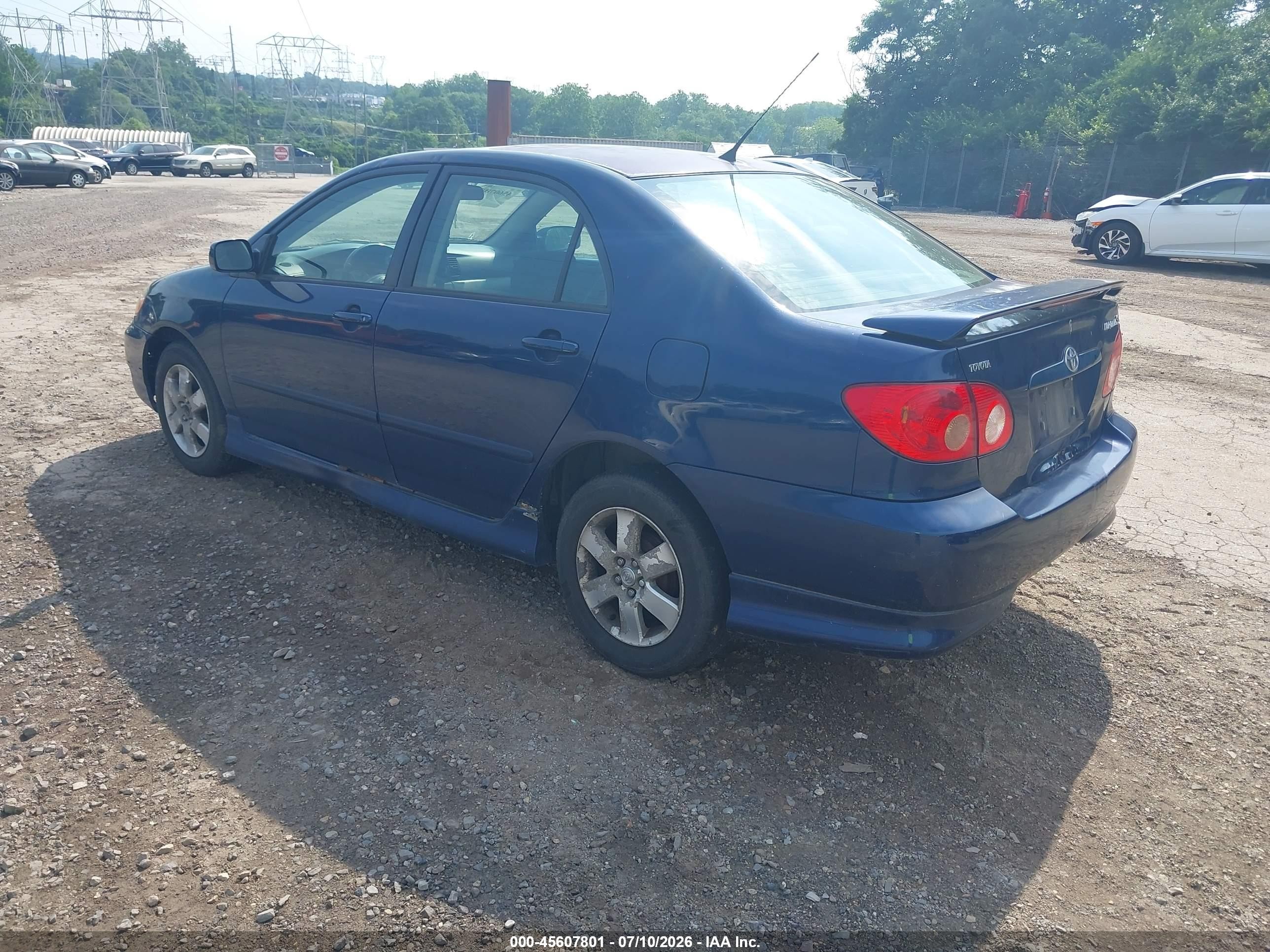 2006 Toyota Corolla S Синий vin: 2T1BR32E66C702802
