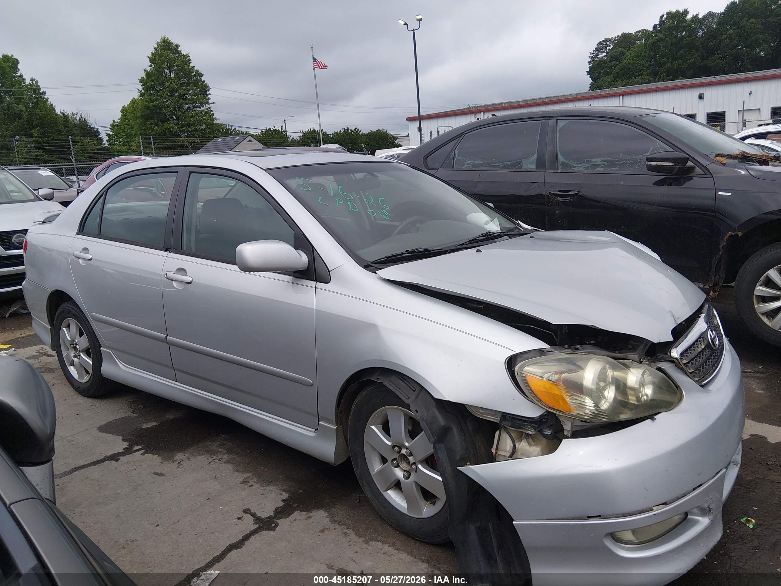 2007 Toyota Corolla S Серебряный vin: 2T1BR32E67C719309