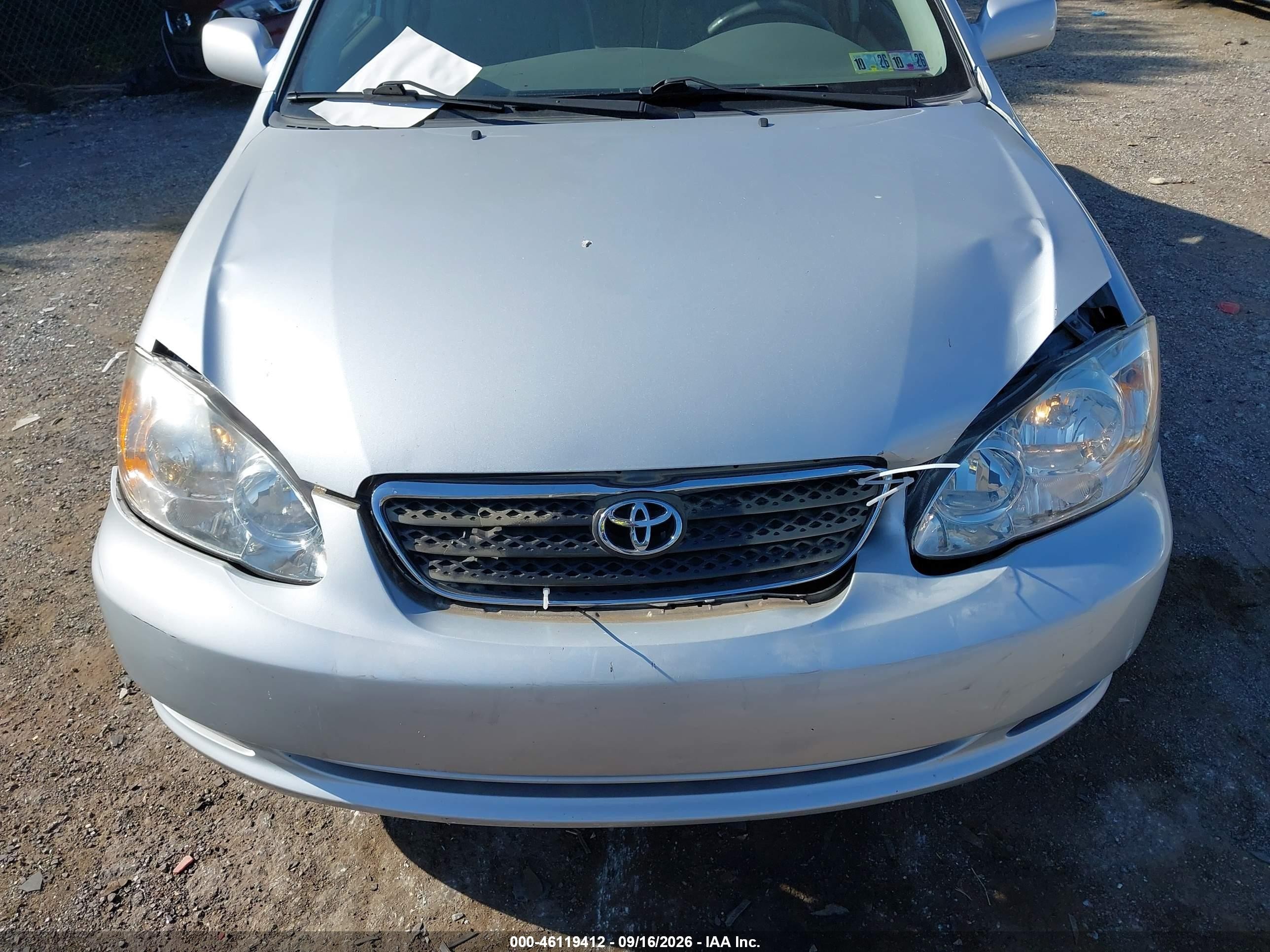2007 Toyota Corolla Le Silver vin: 2T1BR32E67C736823