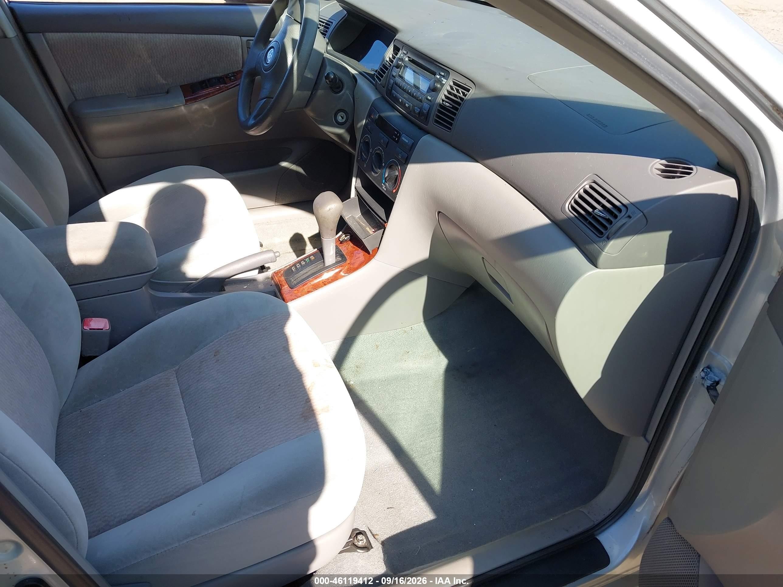 2007 Toyota Corolla Le Silver vin: 2T1BR32E67C736823