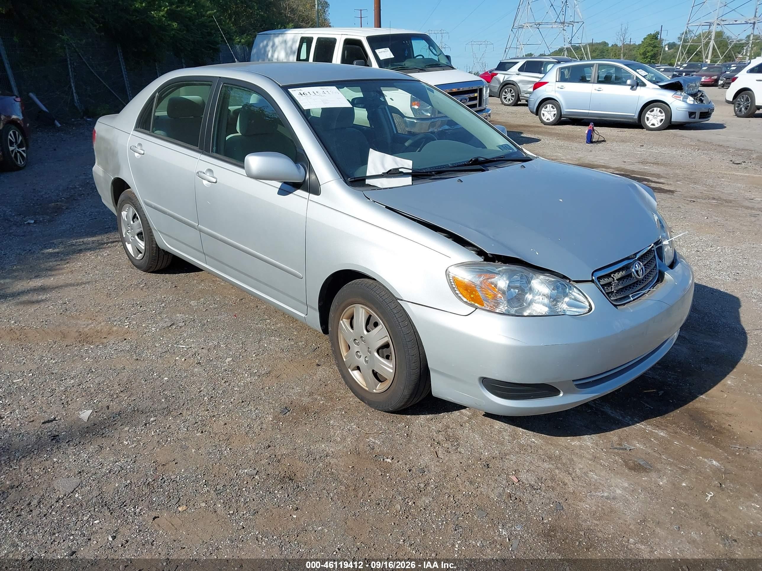 2007 Toyota Corolla Le Silver vin: 2T1BR32E67C736823