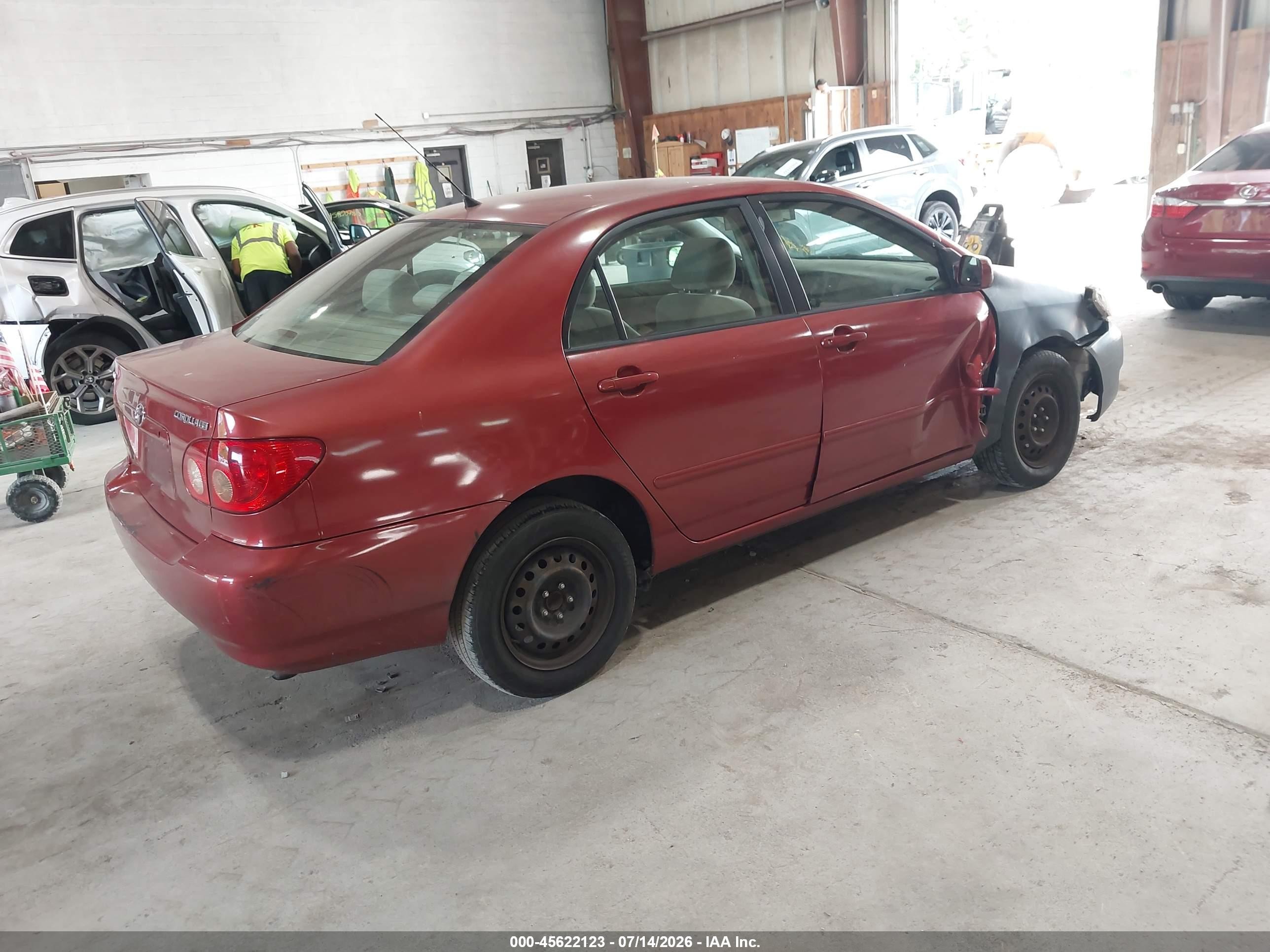 2007 Toyota Corolla Le Red vin: 2T1BR32E67C742220