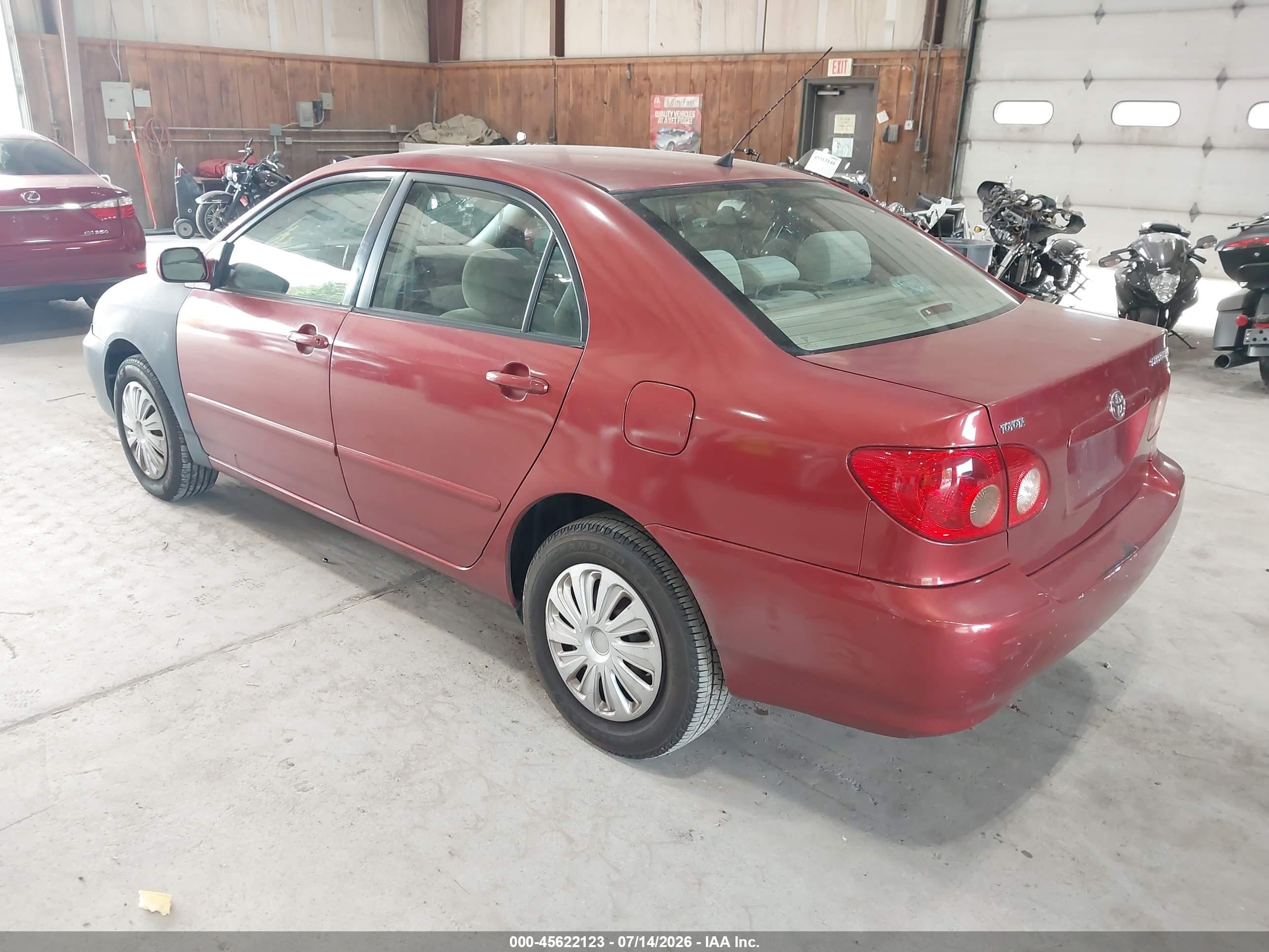 2007 Toyota Corolla Le Red vin: 2T1BR32E67C742220