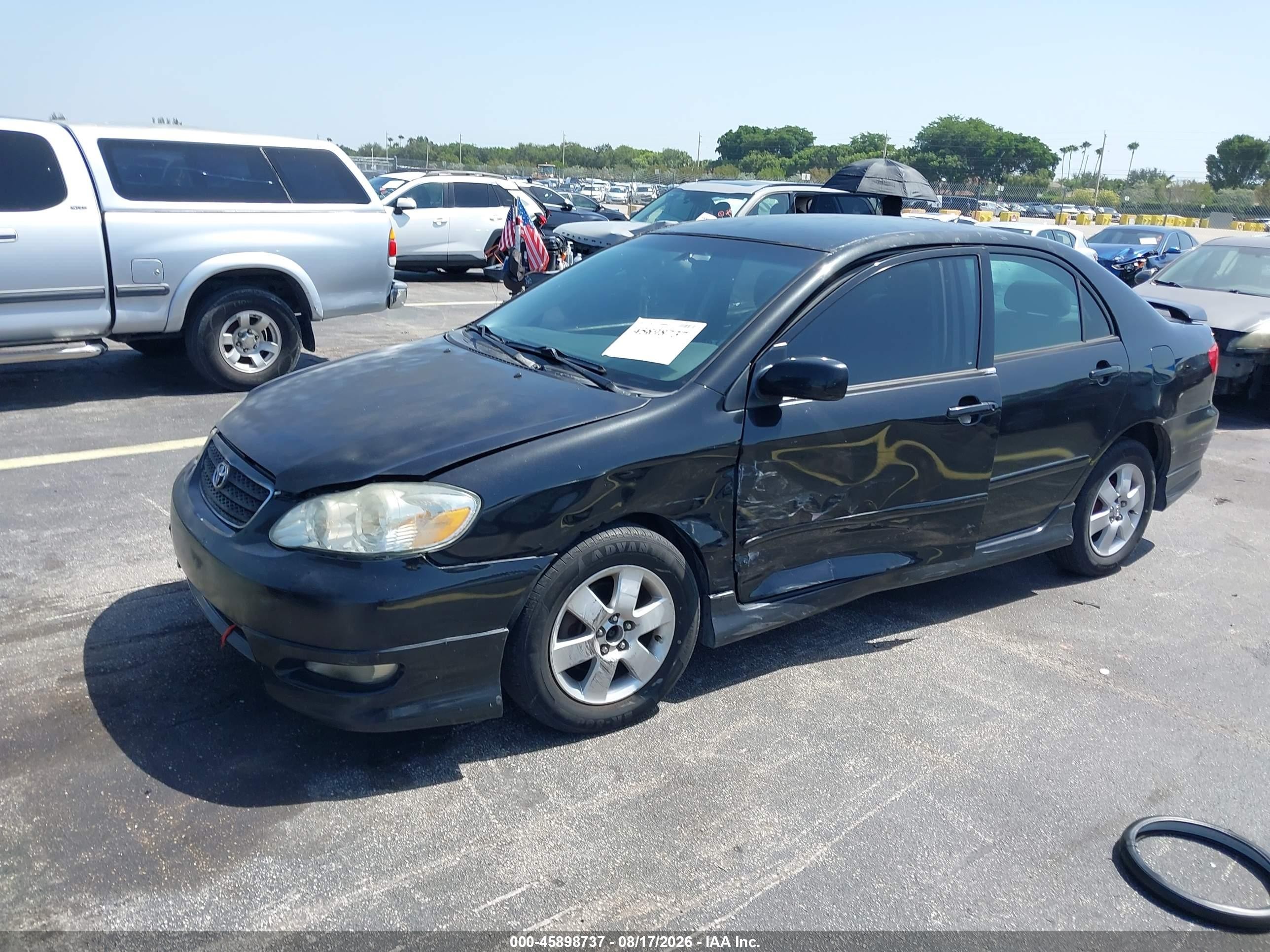 2007 Toyota Corolla S Black vin: 2T1BR32E67C742296
