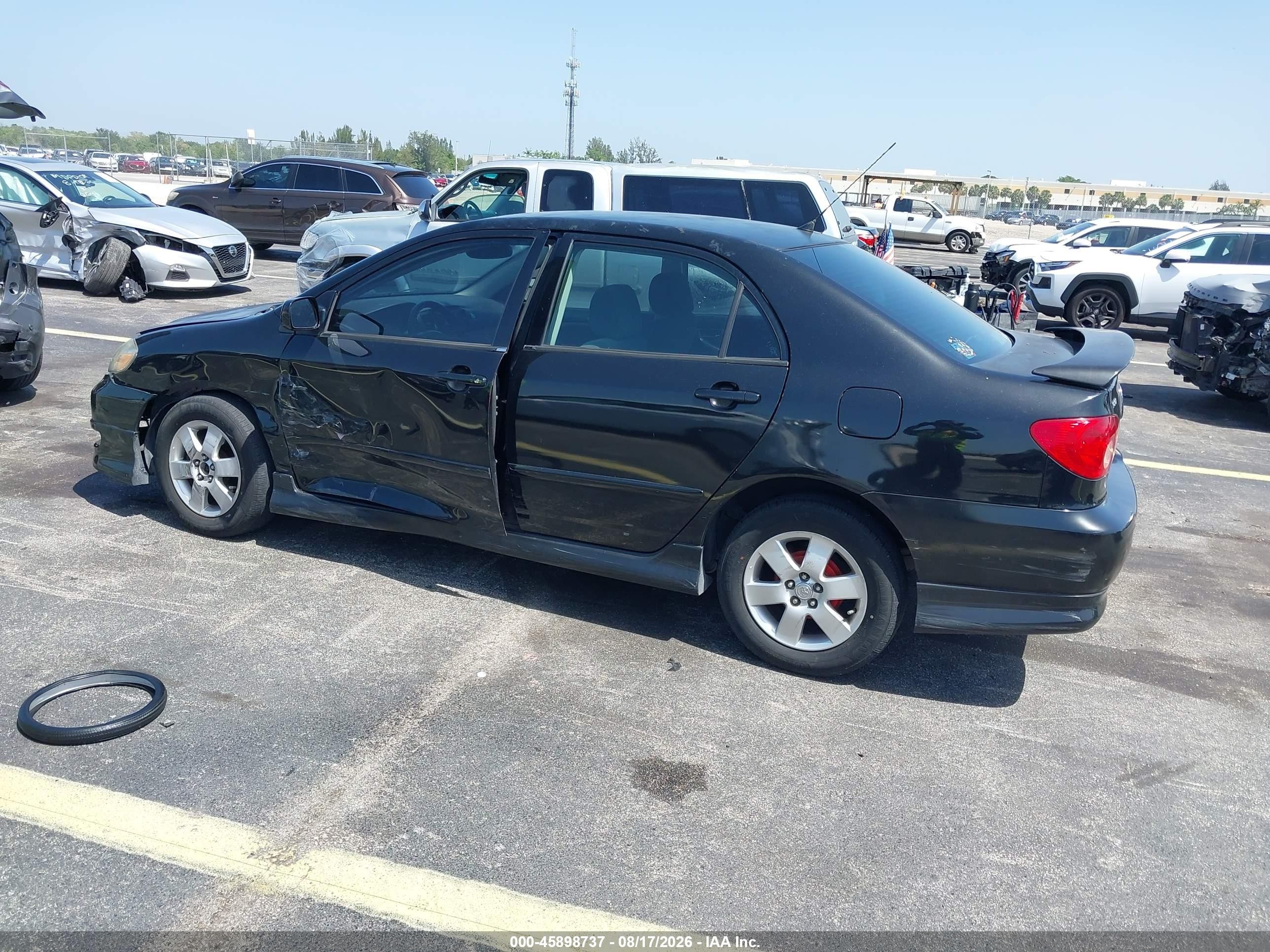 2007 Toyota Corolla S Black vin: 2T1BR32E67C742296