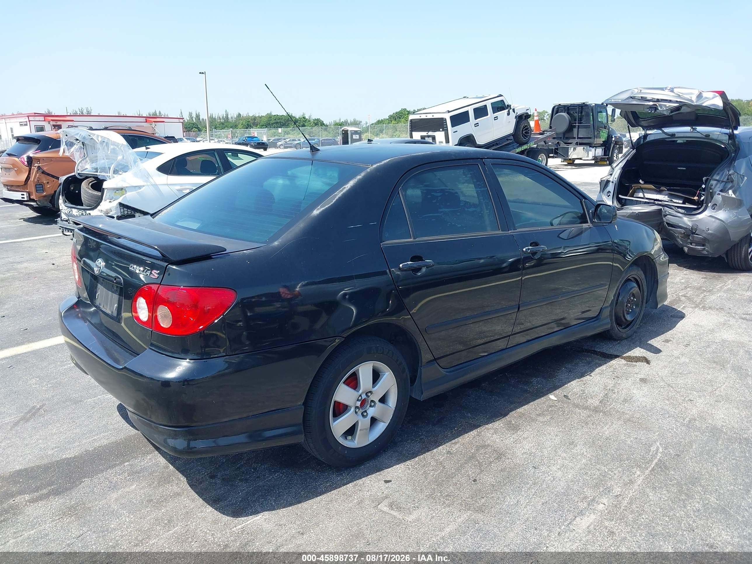 2007 Toyota Corolla S Black vin: 2T1BR32E67C742296