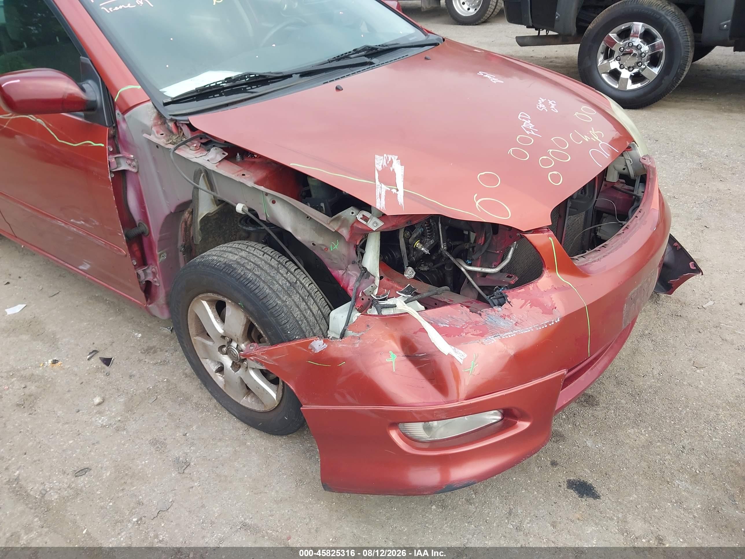 2007 Toyota Corolla S Orange vin: 2T1BR32E67C748373