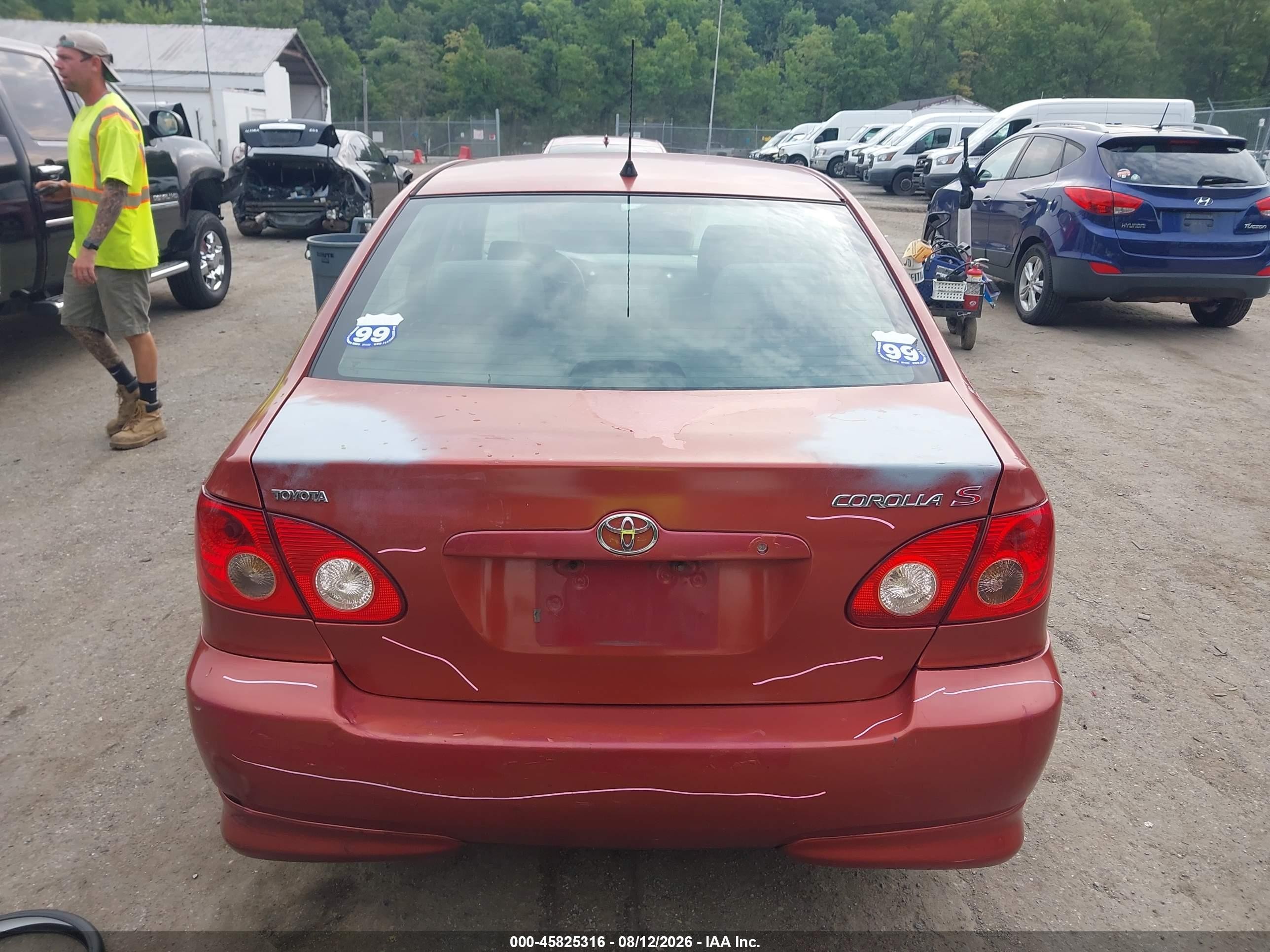 2007 Toyota Corolla S Orange vin: 2T1BR32E67C748373