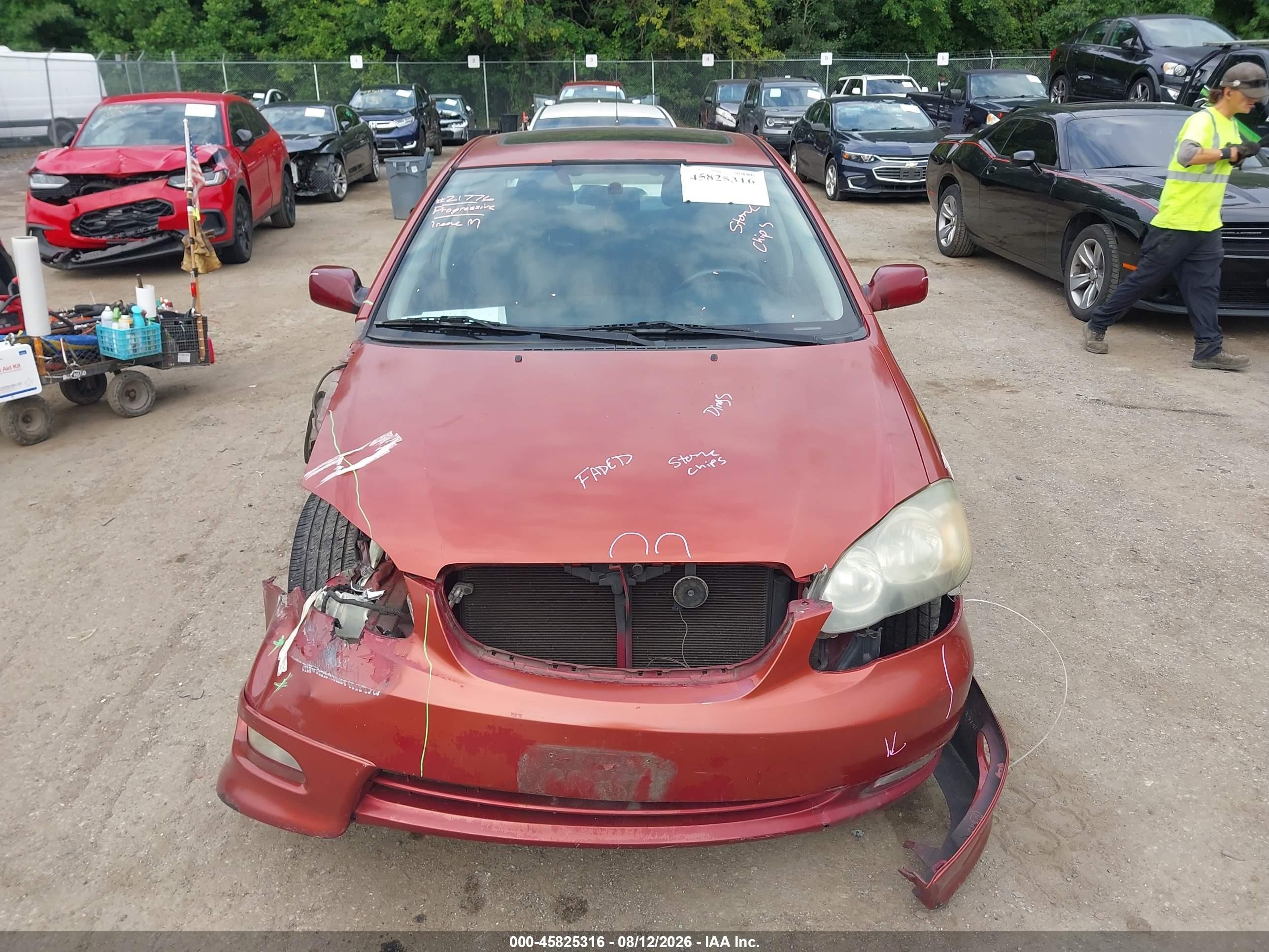 2007 Toyota Corolla S Orange vin: 2T1BR32E67C748373