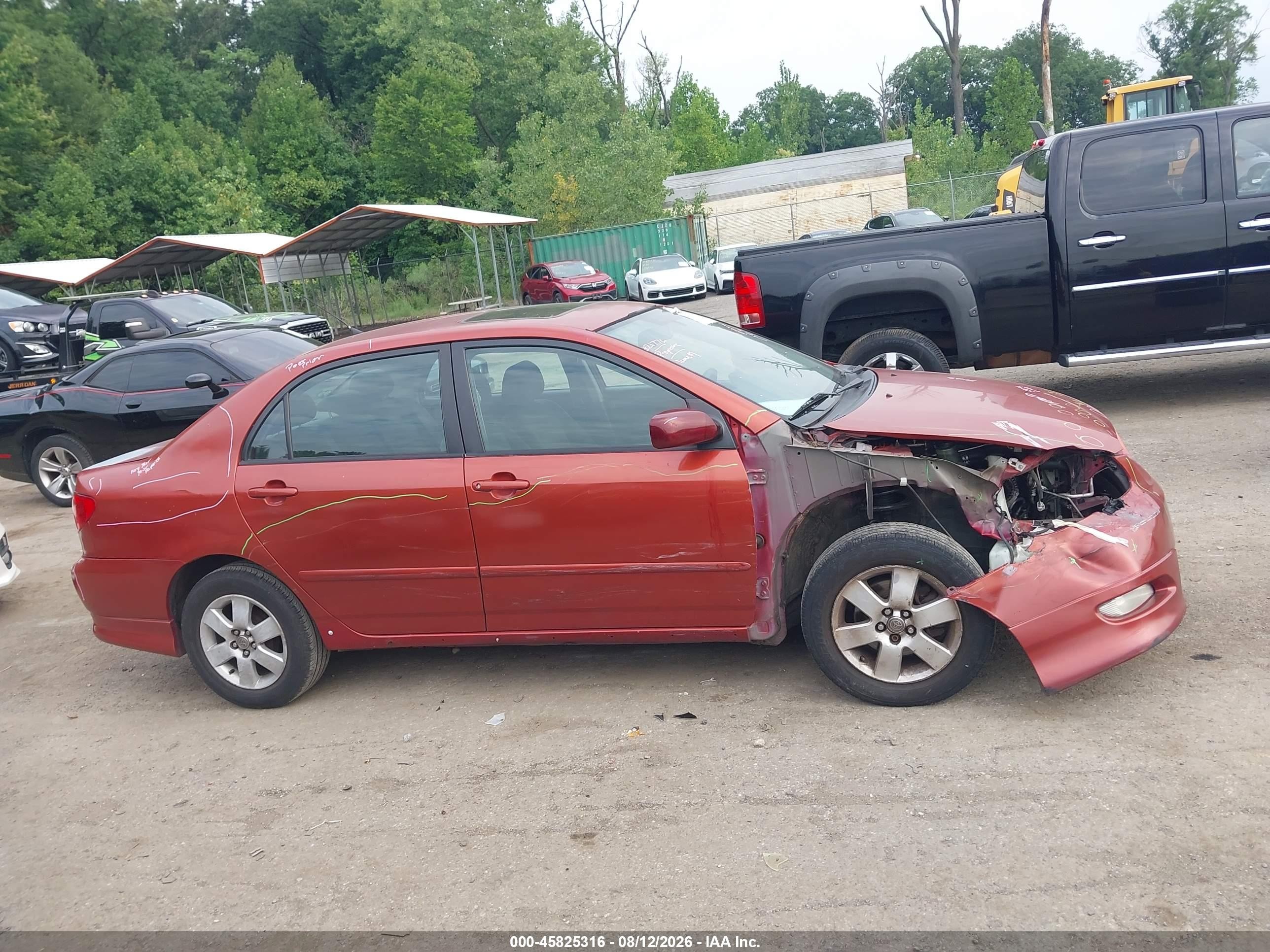 2007 Toyota Corolla S Orange vin: 2T1BR32E67C748373