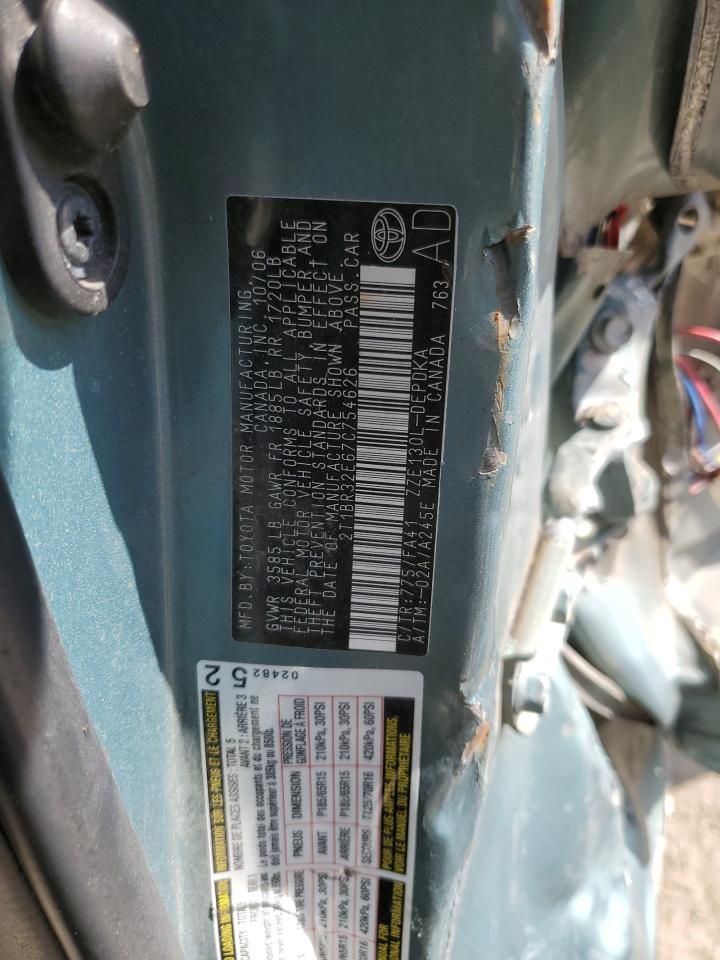2007 Toyota Corolla Ce Teal vin: 2T1BR32E67C754626