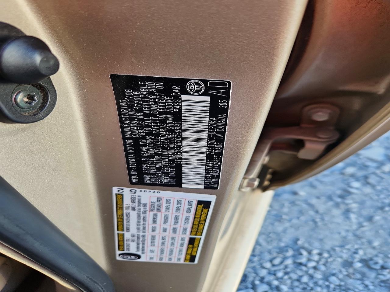 2007 Toyota Corolla Ce Gray vin: 2T1BR32E67C759891