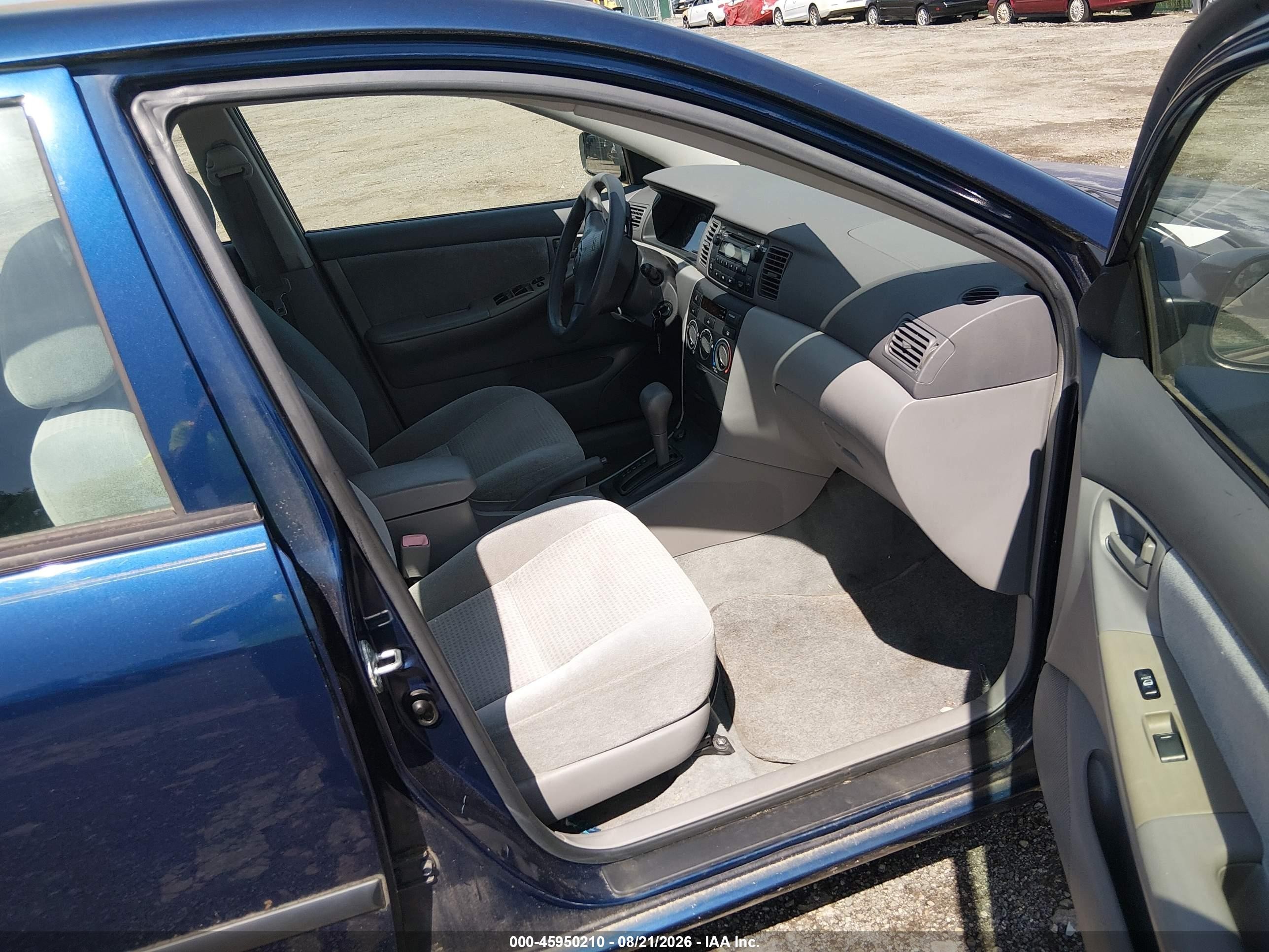 2007 Toyota Corolla Ce Blue vin: 2T1BR32E67C785410