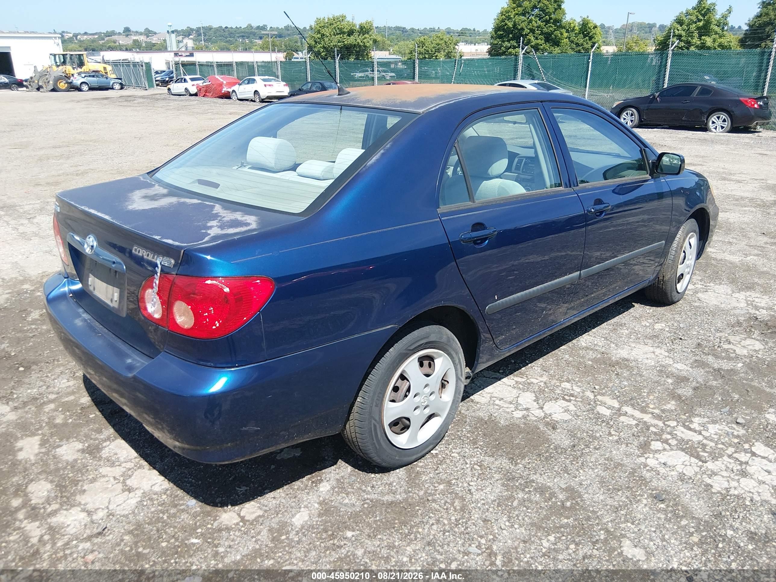 2007 Toyota Corolla Ce Blue vin: 2T1BR32E67C785410