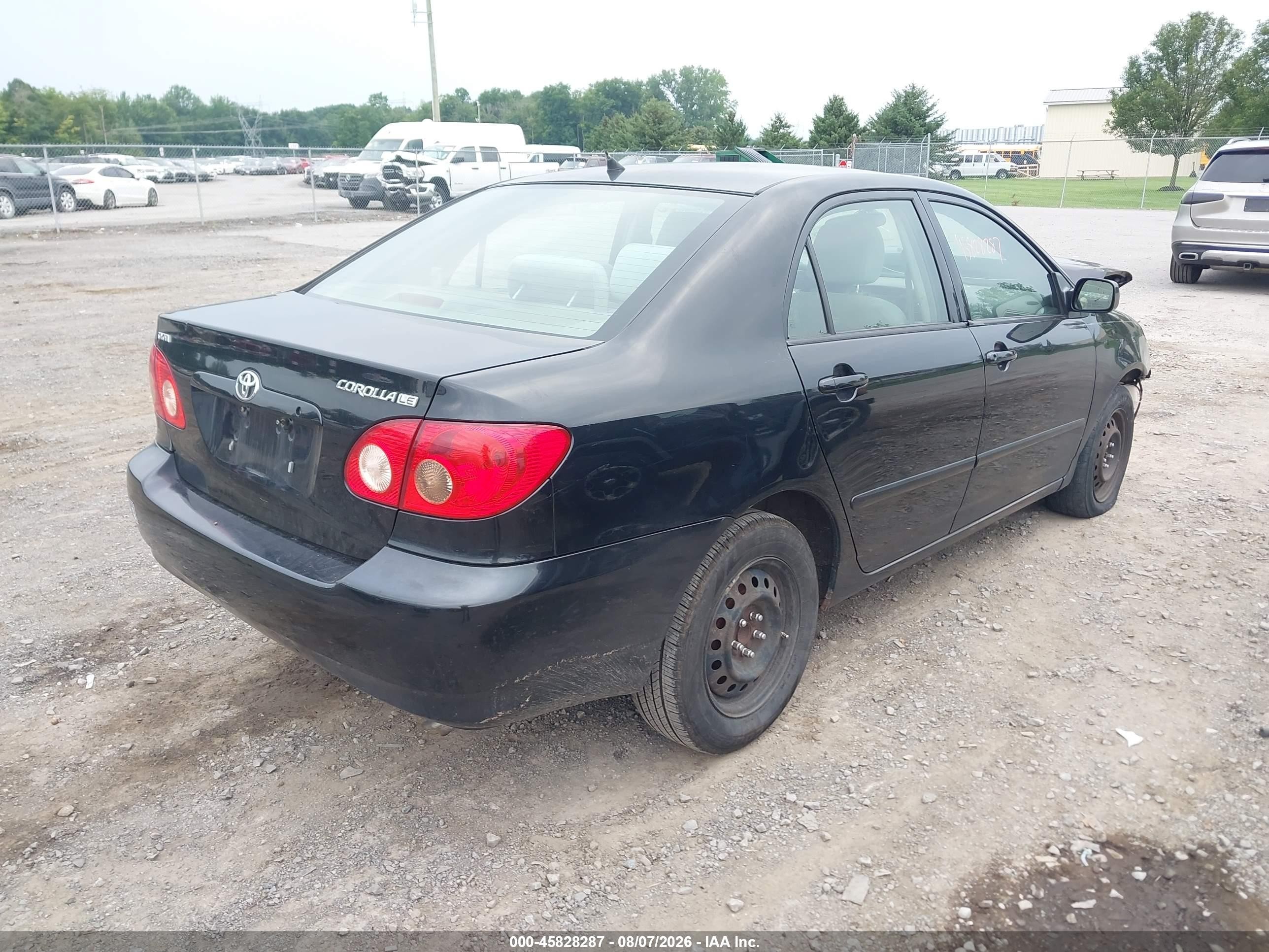 2008 Toyota Corolla Le Black vin: 2T1BR32E68C868708
