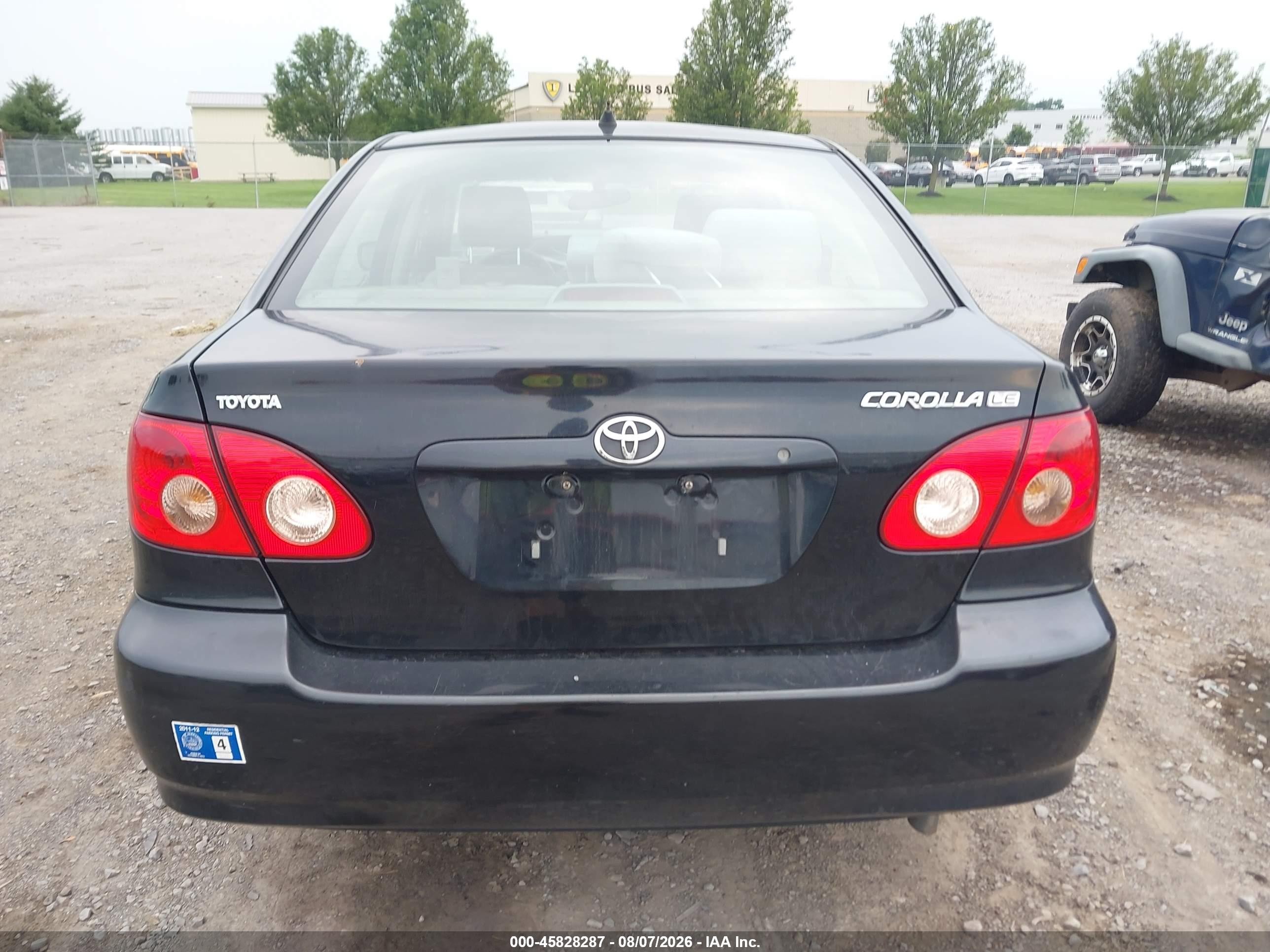 2008 Toyota Corolla Le Black vin: 2T1BR32E68C868708