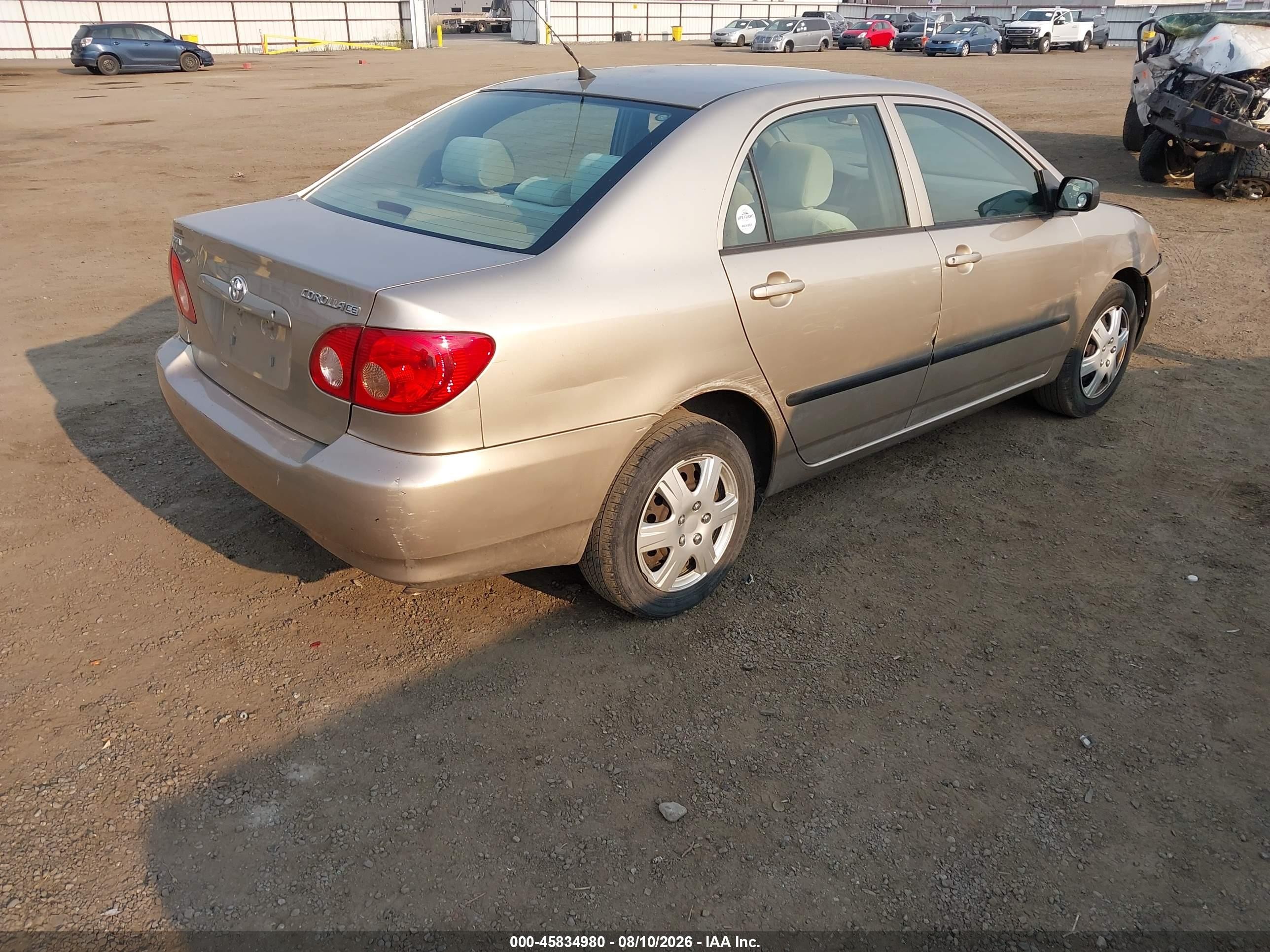 2008 Toyota Corolla Ce Gold vin: 2T1BR32E68C916420