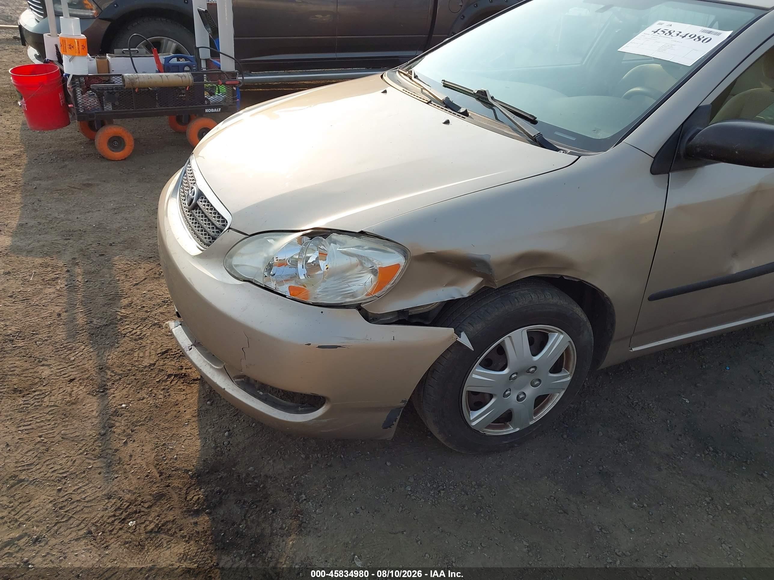 2008 Toyota Corolla Ce Gold vin: 2T1BR32E68C916420
