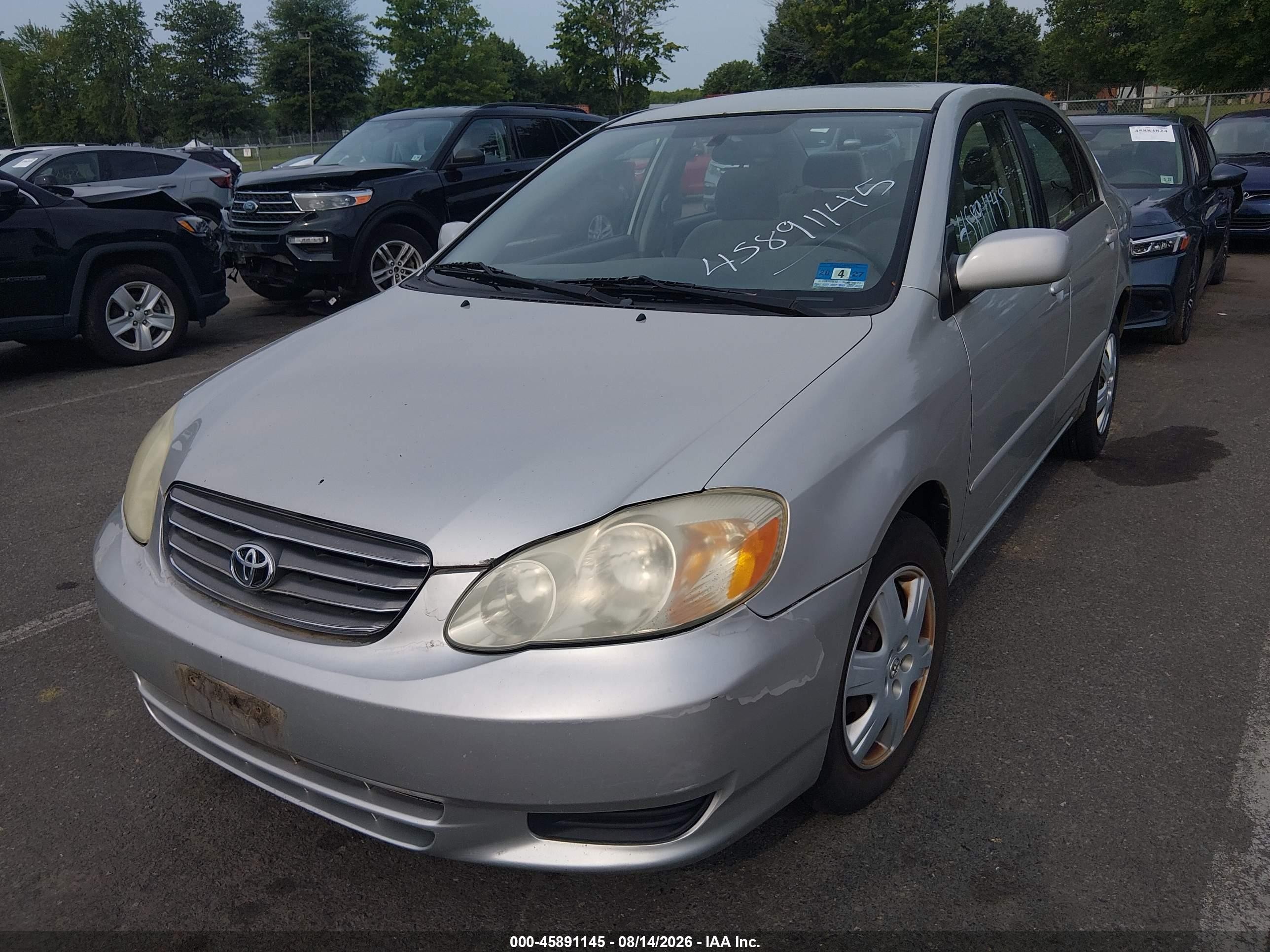 2003 Toyota Corolla Le Silver vin: 2T1BR32E73C024492