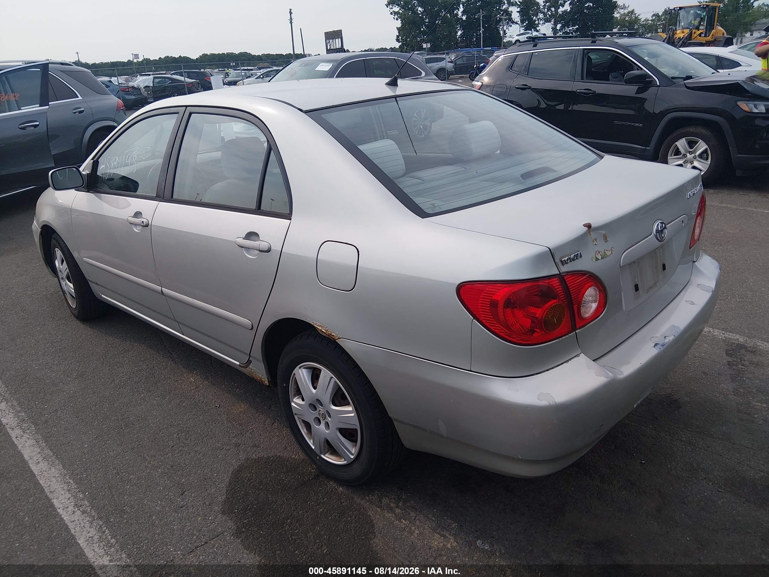 2003 Toyota Corolla Le Silver vin: 2T1BR32E73C024492