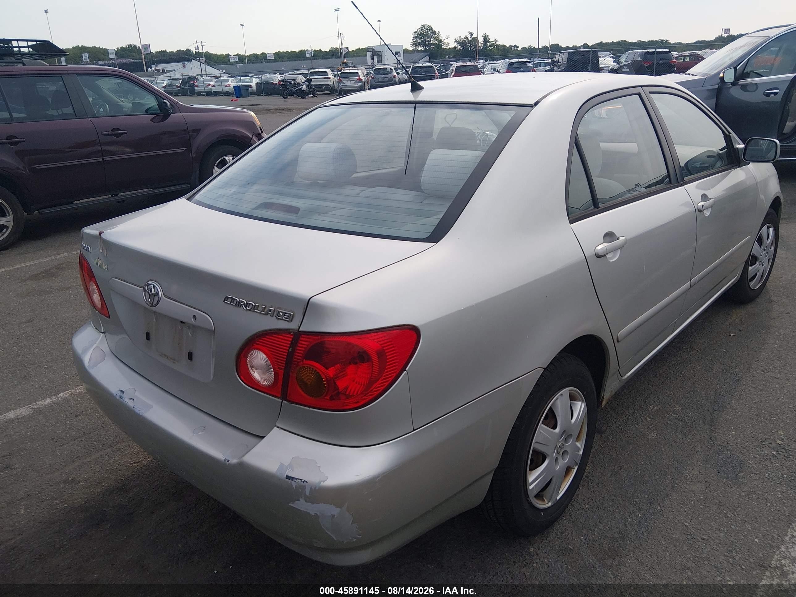 2003 Toyota Corolla Le Silver vin: 2T1BR32E73C024492