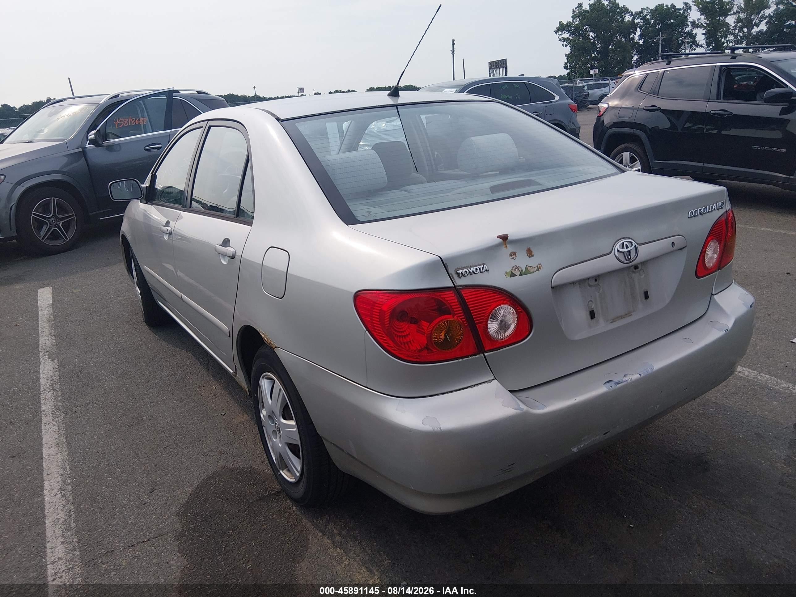 2003 Toyota Corolla Le Silver vin: 2T1BR32E73C024492