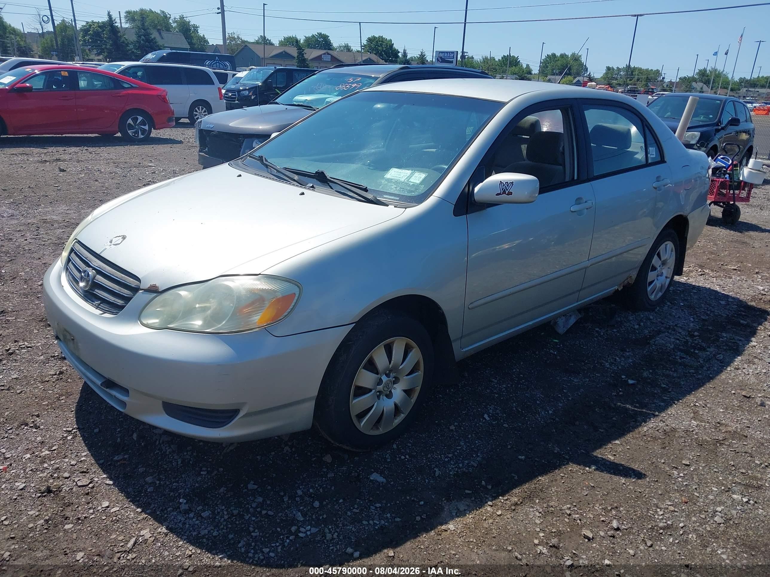 2003 Toyota Corolla Le Silver vin: 2T1BR32E73C065558