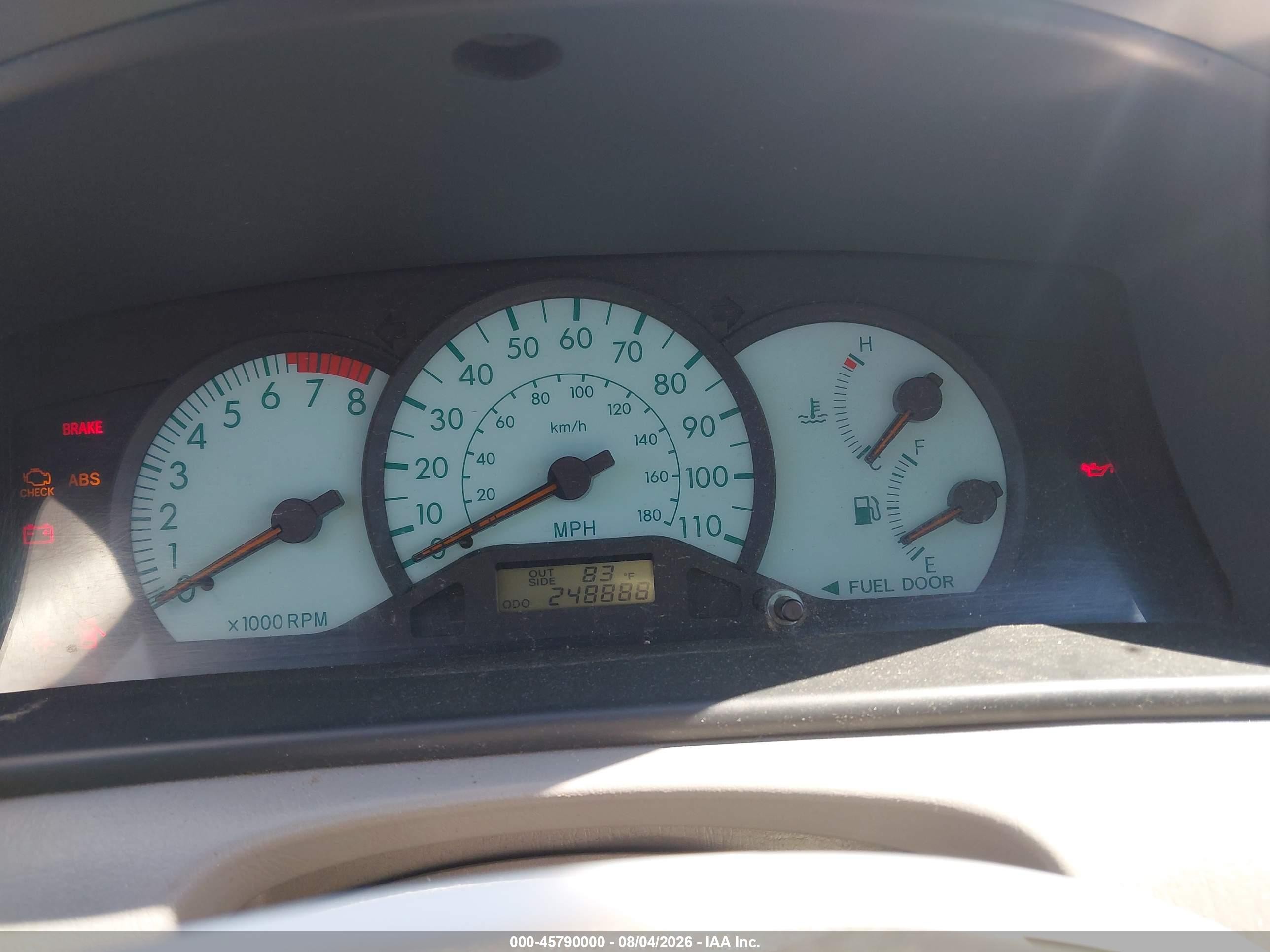 2003 Toyota Corolla Le Silver vin: 2T1BR32E73C065558