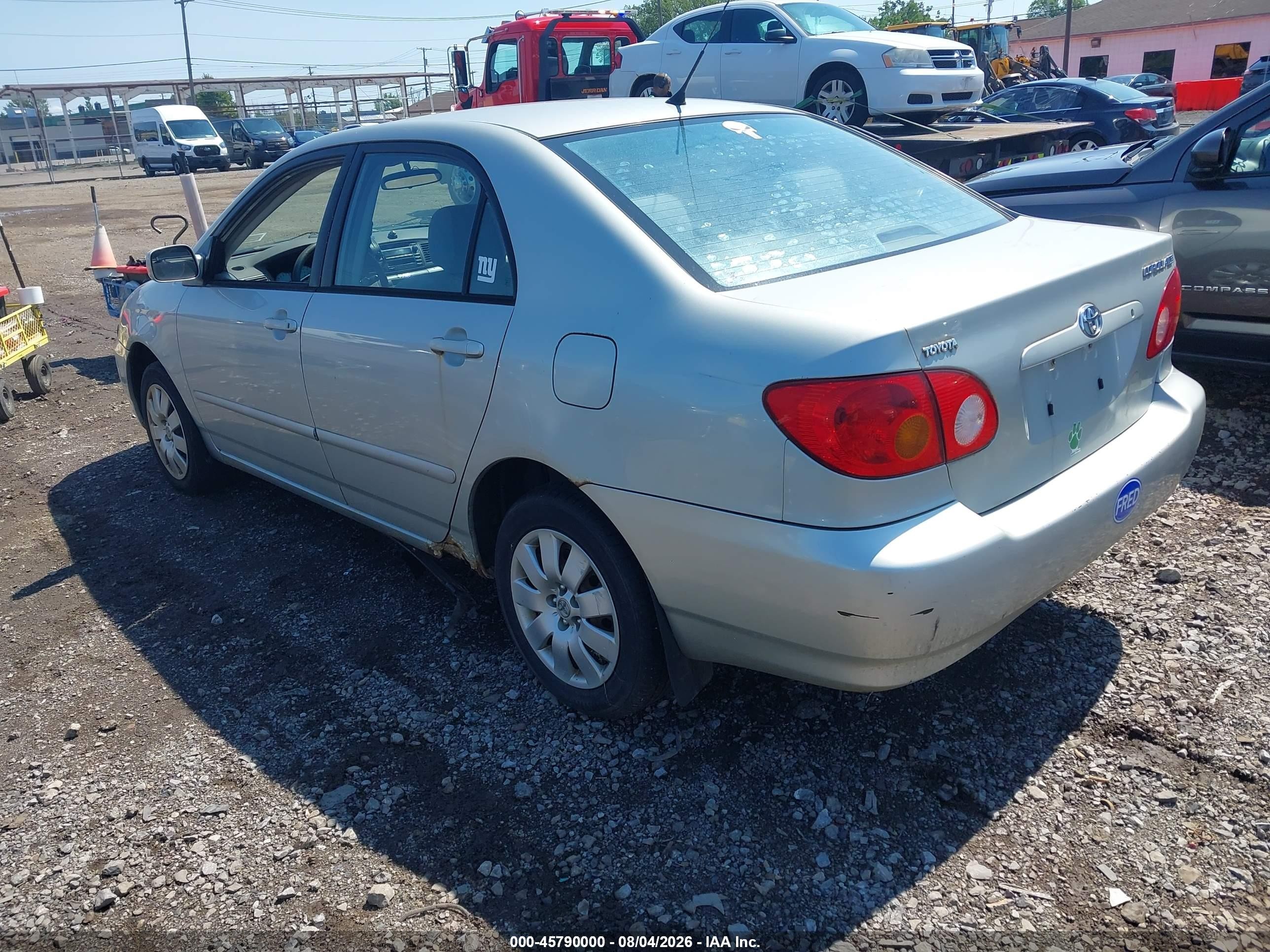 2003 Toyota Corolla Le Silver vin: 2T1BR32E73C065558