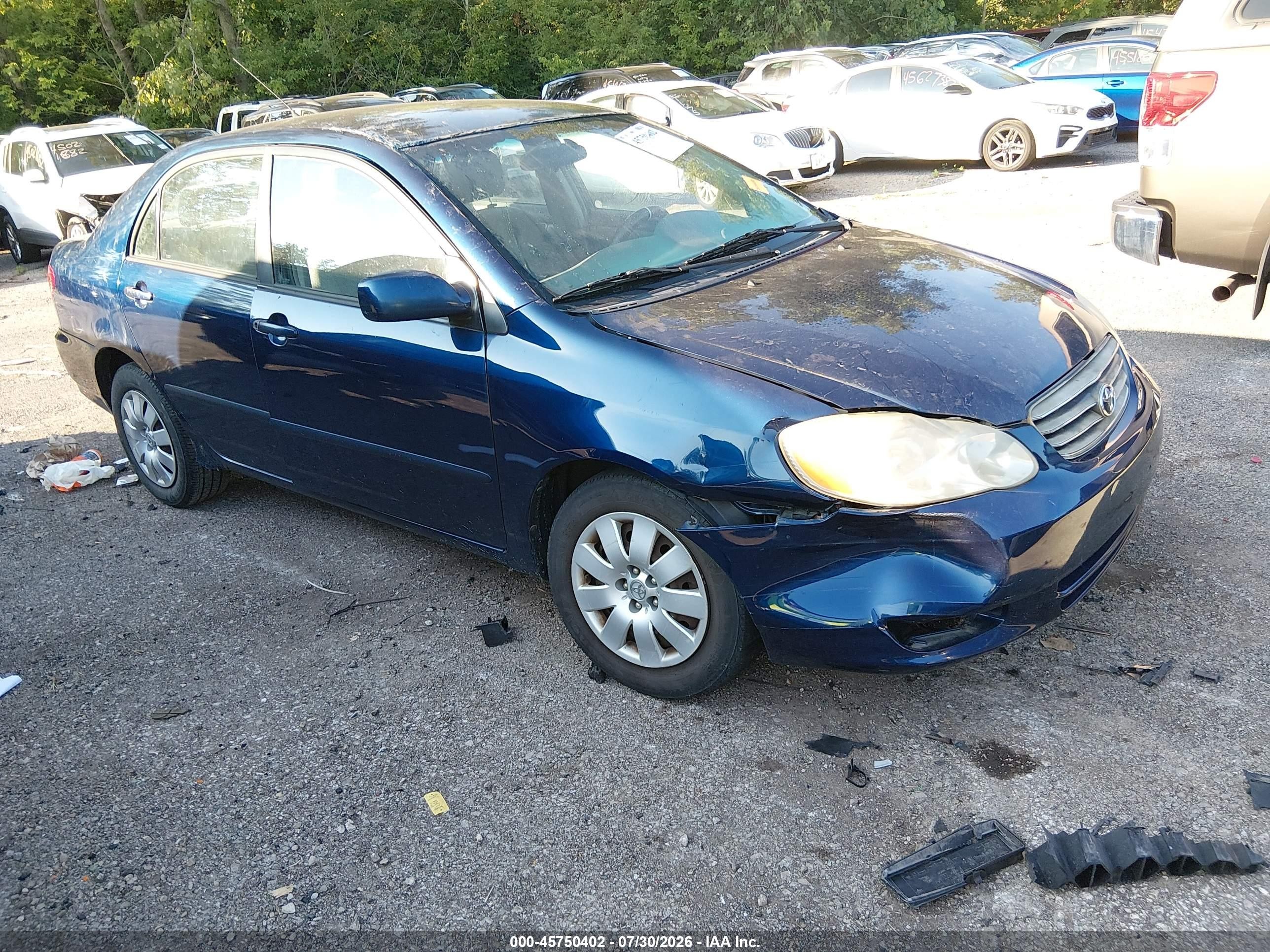2004 Toyota Corolla Le Blue vin: 2T1BR32E74C198080