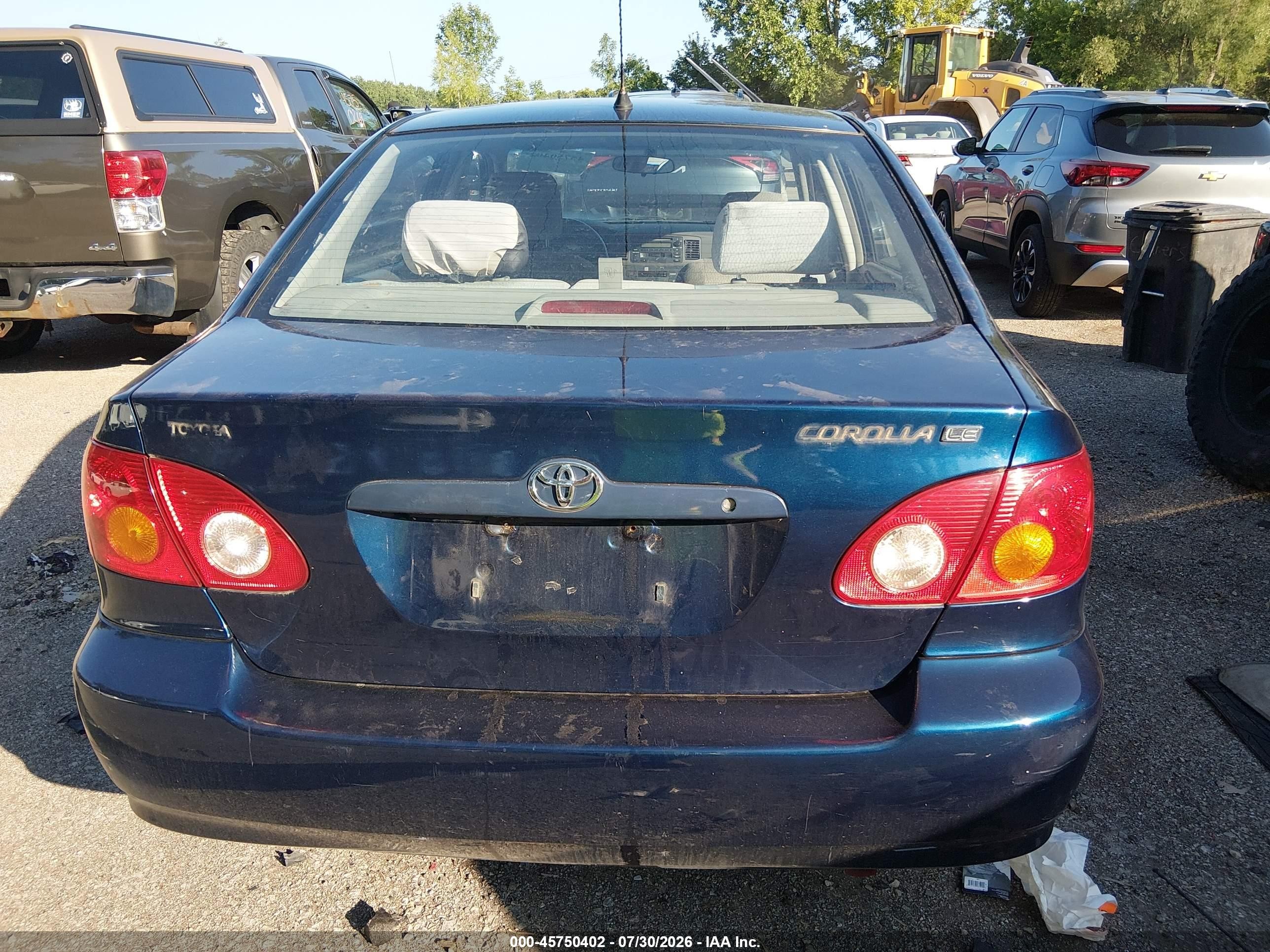 2004 Toyota Corolla Le Blue vin: 2T1BR32E74C198080