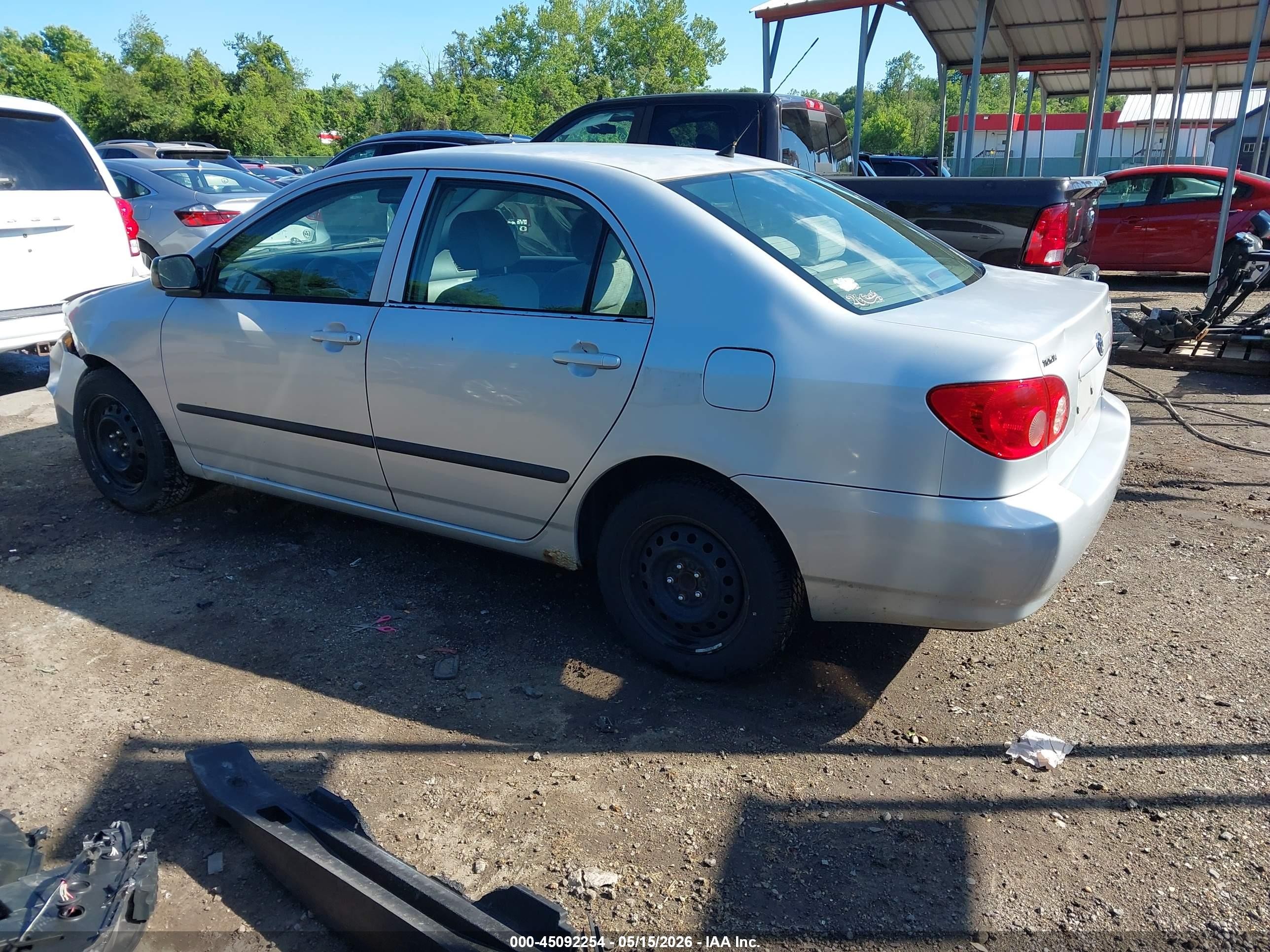 2005 Toyota Corolla Ce Silver vin: 2T1BR32E75C332118
