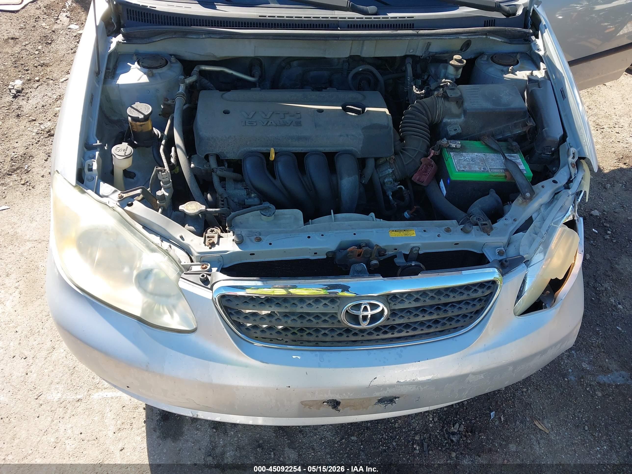 2005 Toyota Corolla Ce Silver vin: 2T1BR32E75C332118