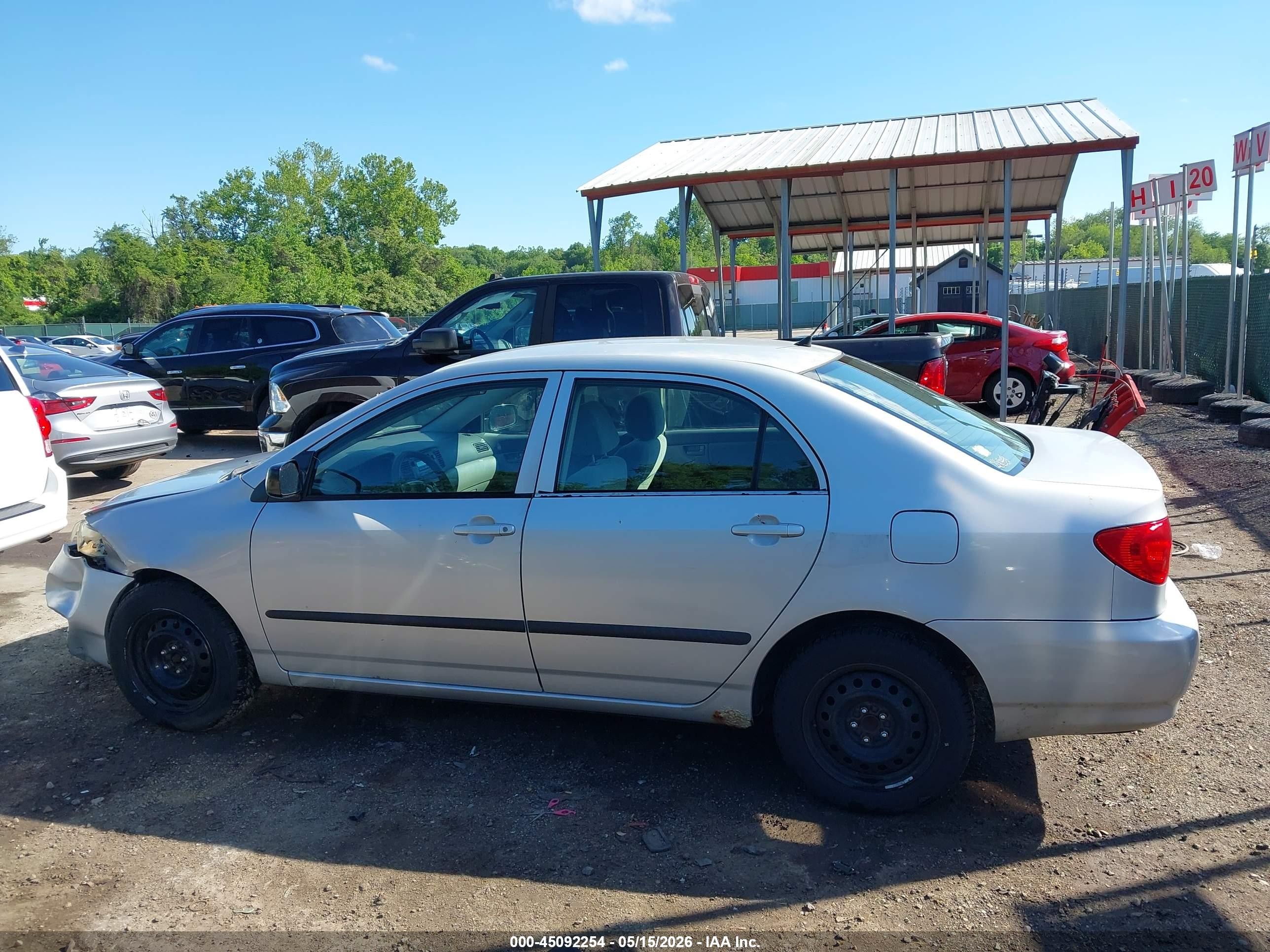 2005 Toyota Corolla Ce Silver vin: 2T1BR32E75C332118