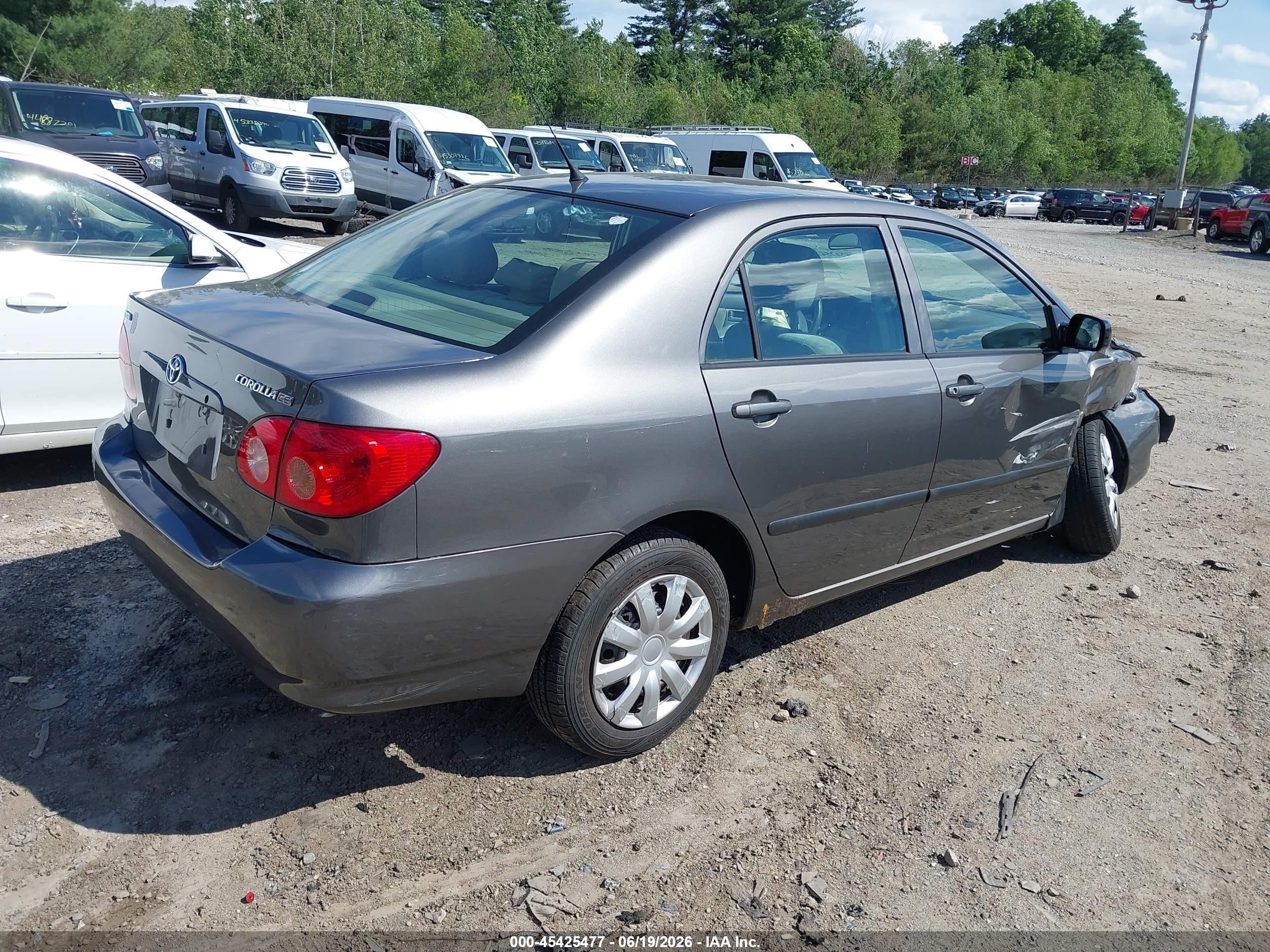2005 Toyota Corolla Ce Gray vin: 2T1BR32E75C472444
