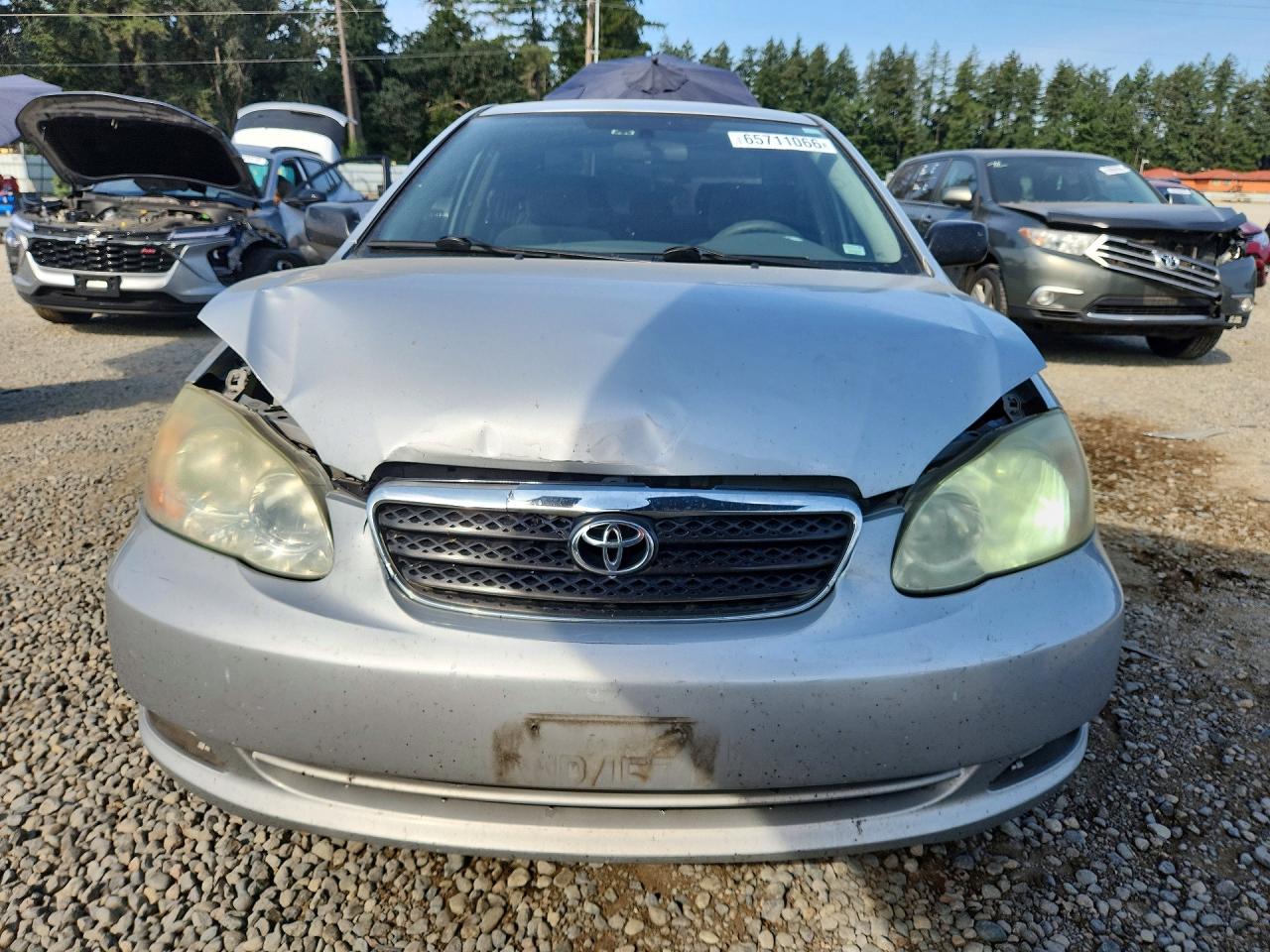 2005 Toyota Corolla Ce Silver vin: 2T1BR32E75C873993