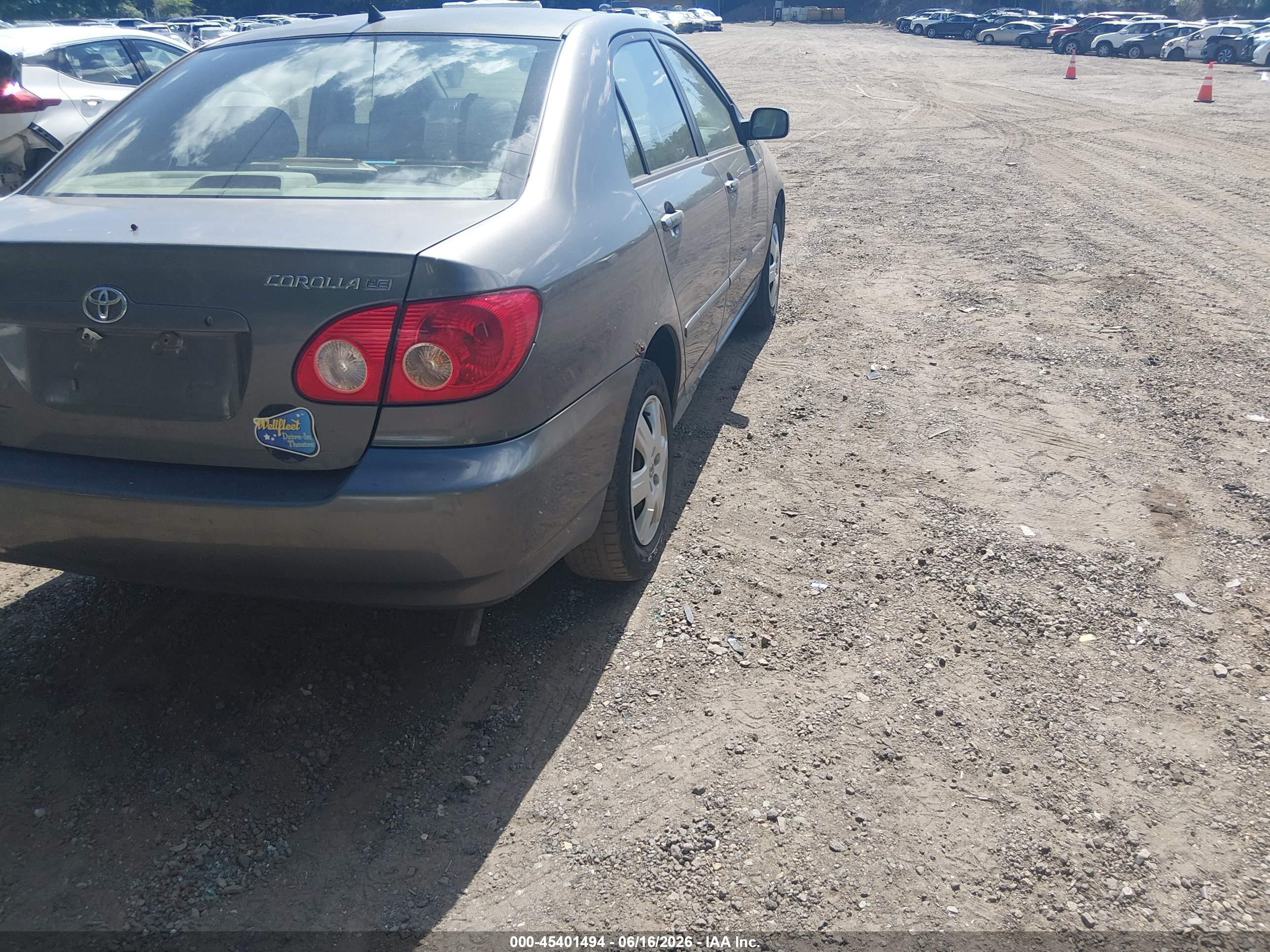 2006 Toyota Corolla Le Gray vin: 2T1BR32E76C560086