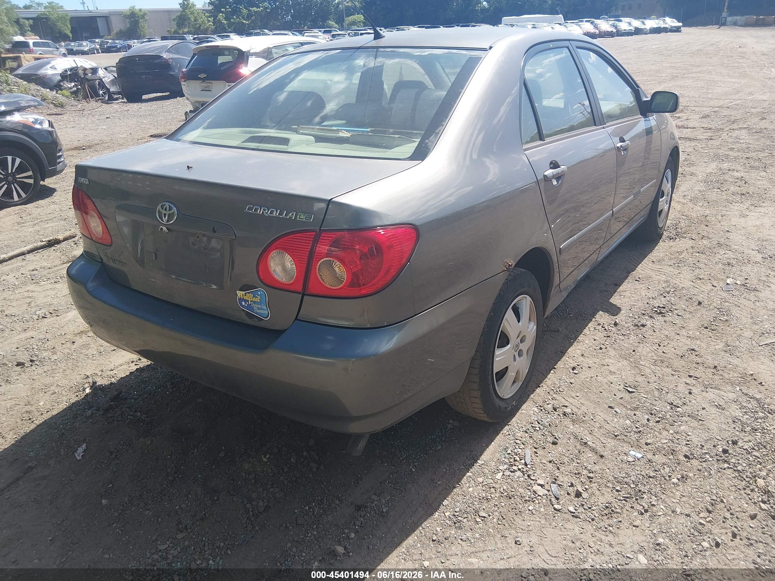 2006 Toyota Corolla Le Gray vin: 2T1BR32E76C560086