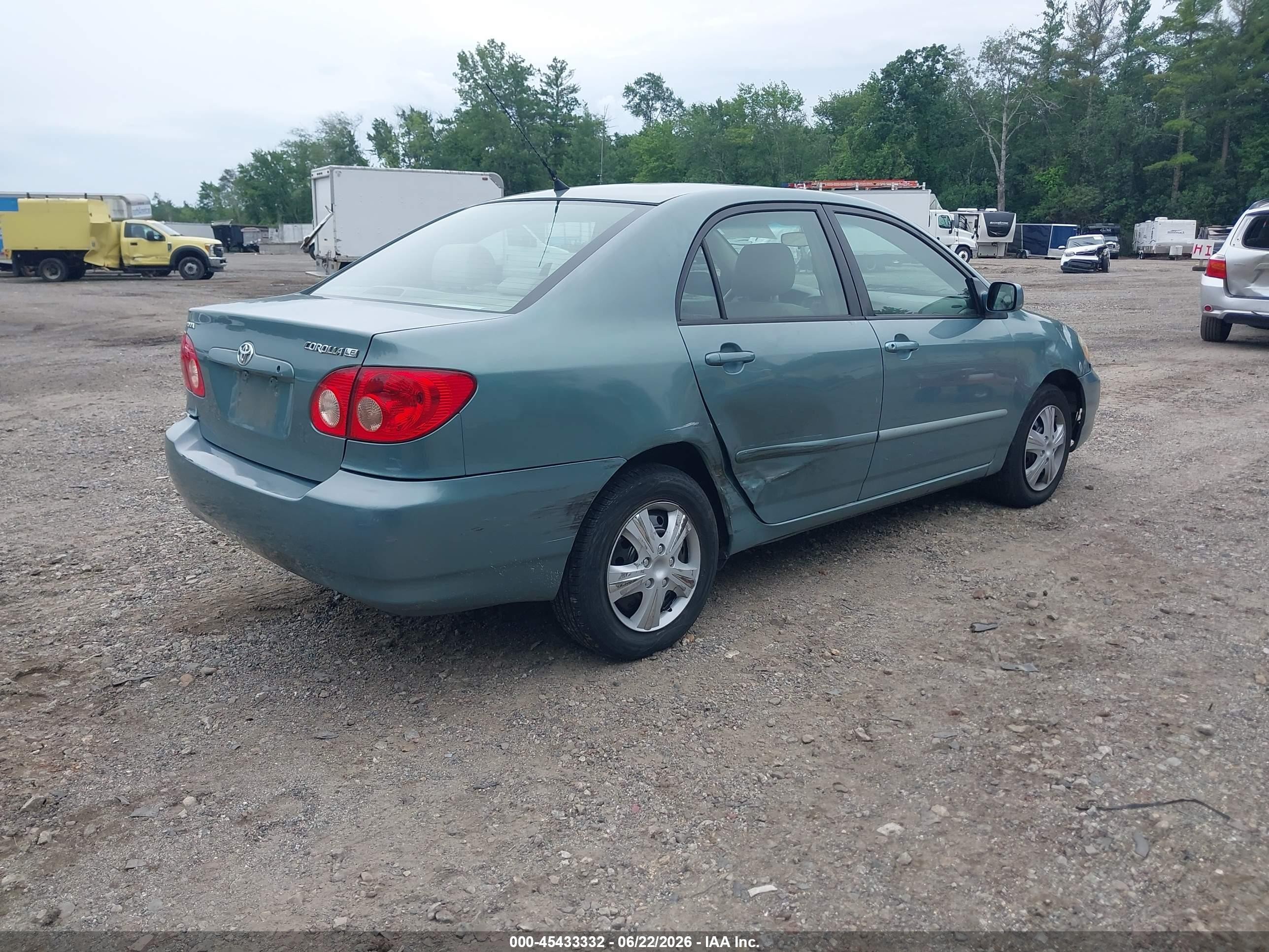 2006 Toyota Corolla Le Turquoise vin: 2T1BR32E76C585277