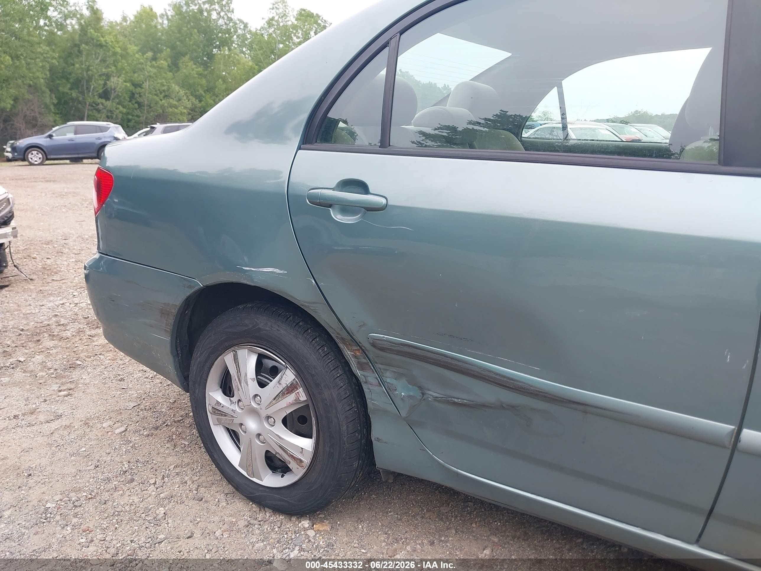 2006 Toyota Corolla Le Turquoise vin: 2T1BR32E76C585277
