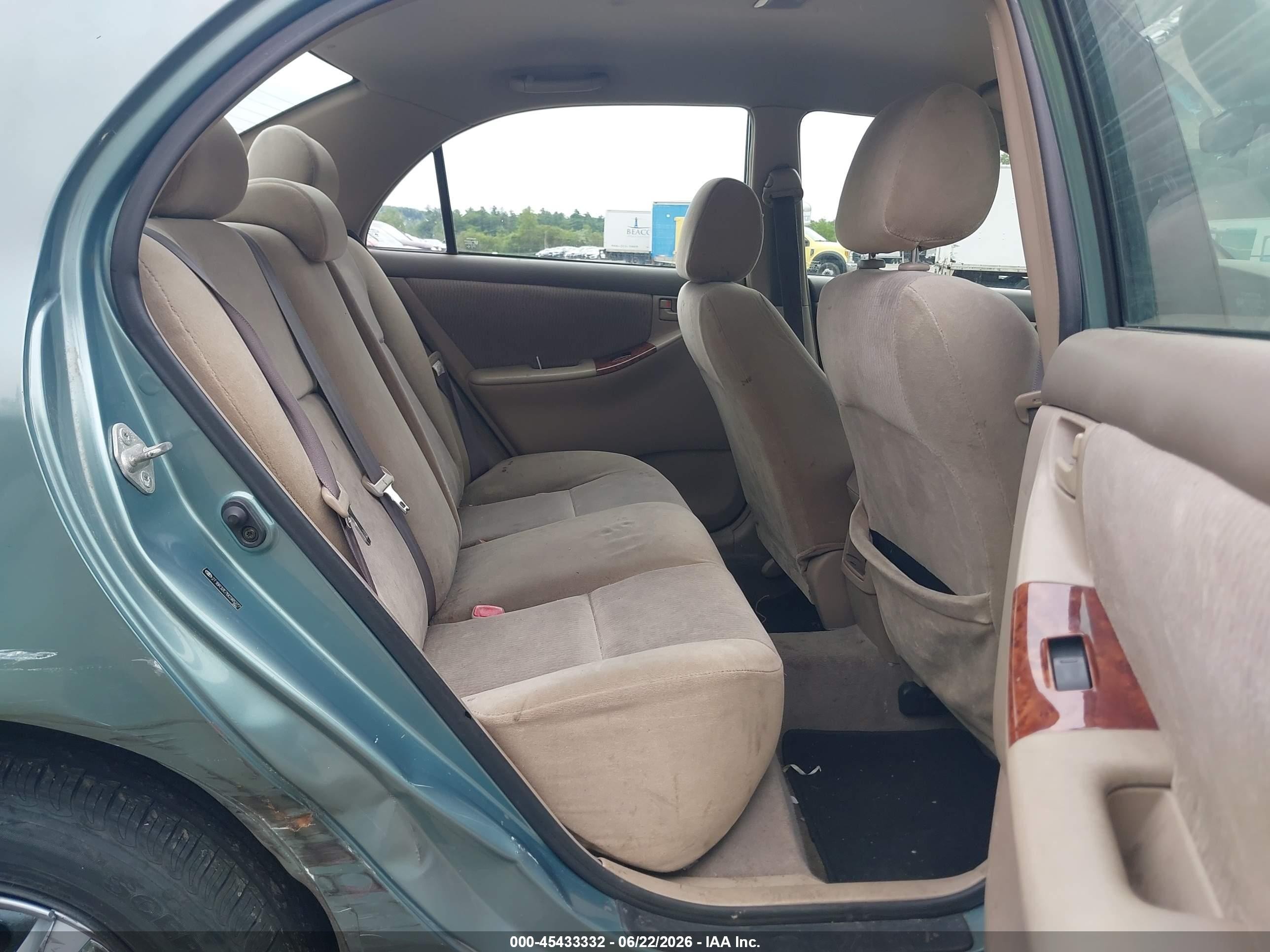 2006 Toyota Corolla Le Turquoise vin: 2T1BR32E76C585277