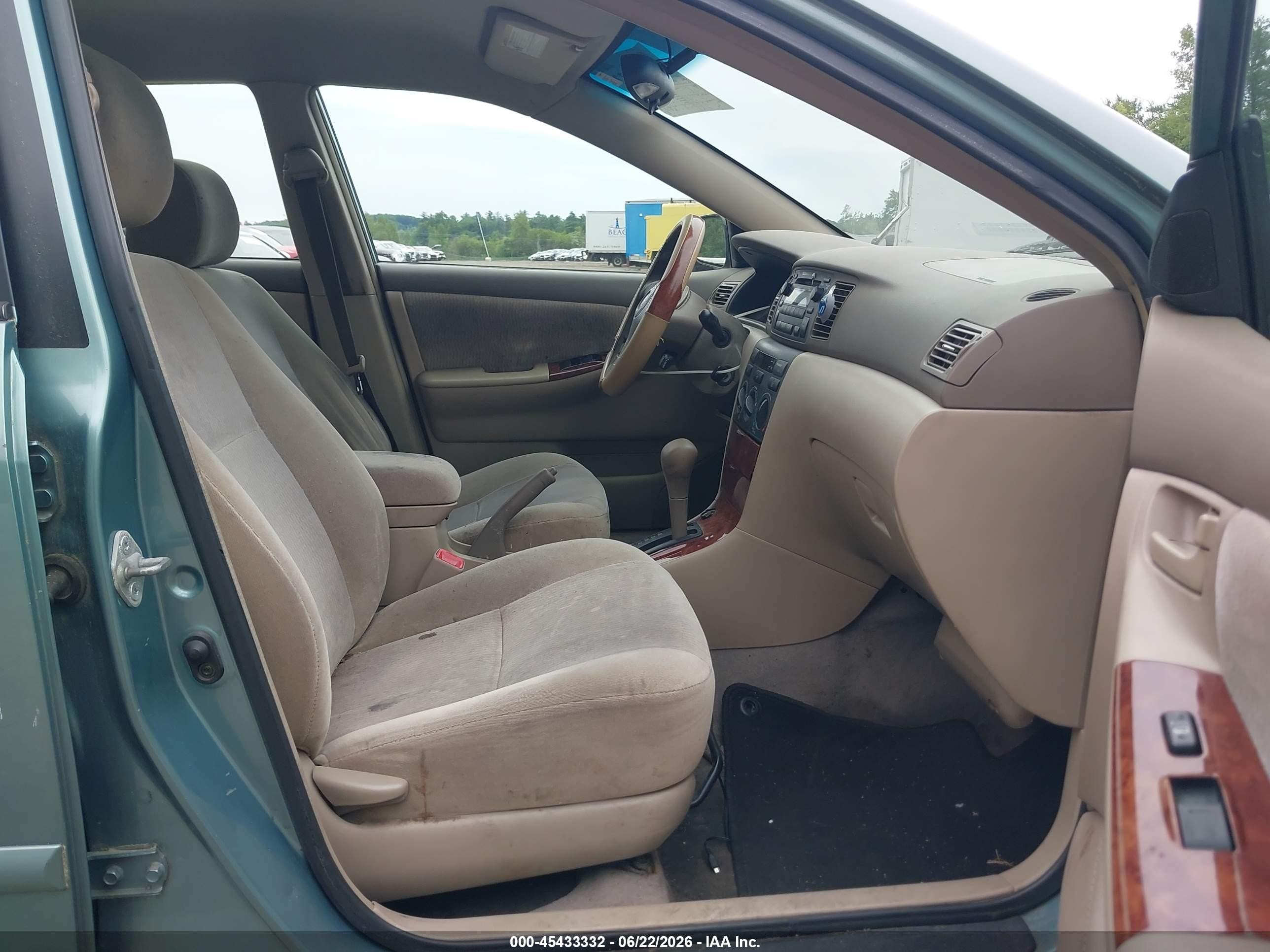 2006 Toyota Corolla Le Turquoise vin: 2T1BR32E76C585277