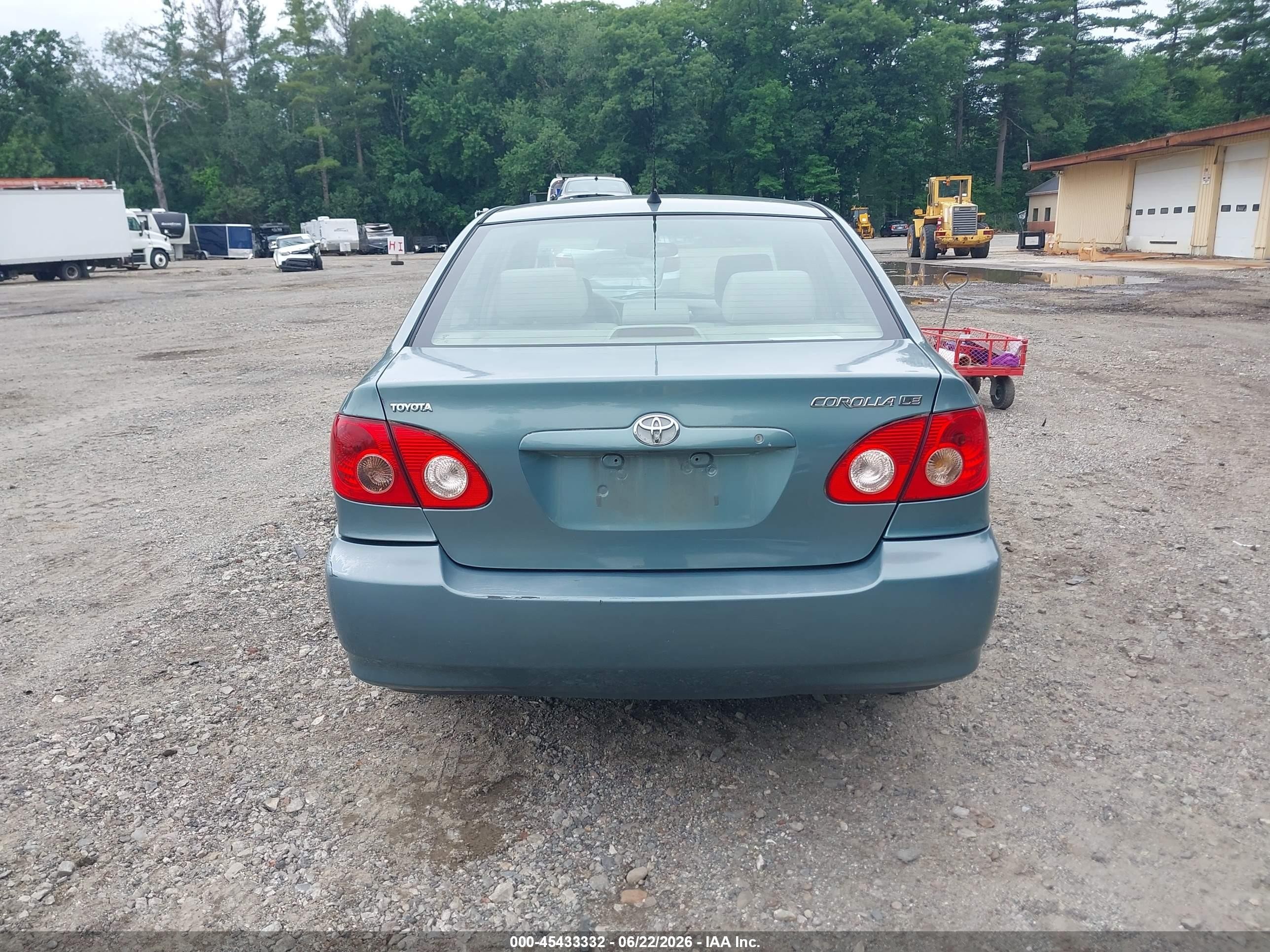 2006 Toyota Corolla Le Turquoise vin: 2T1BR32E76C585277